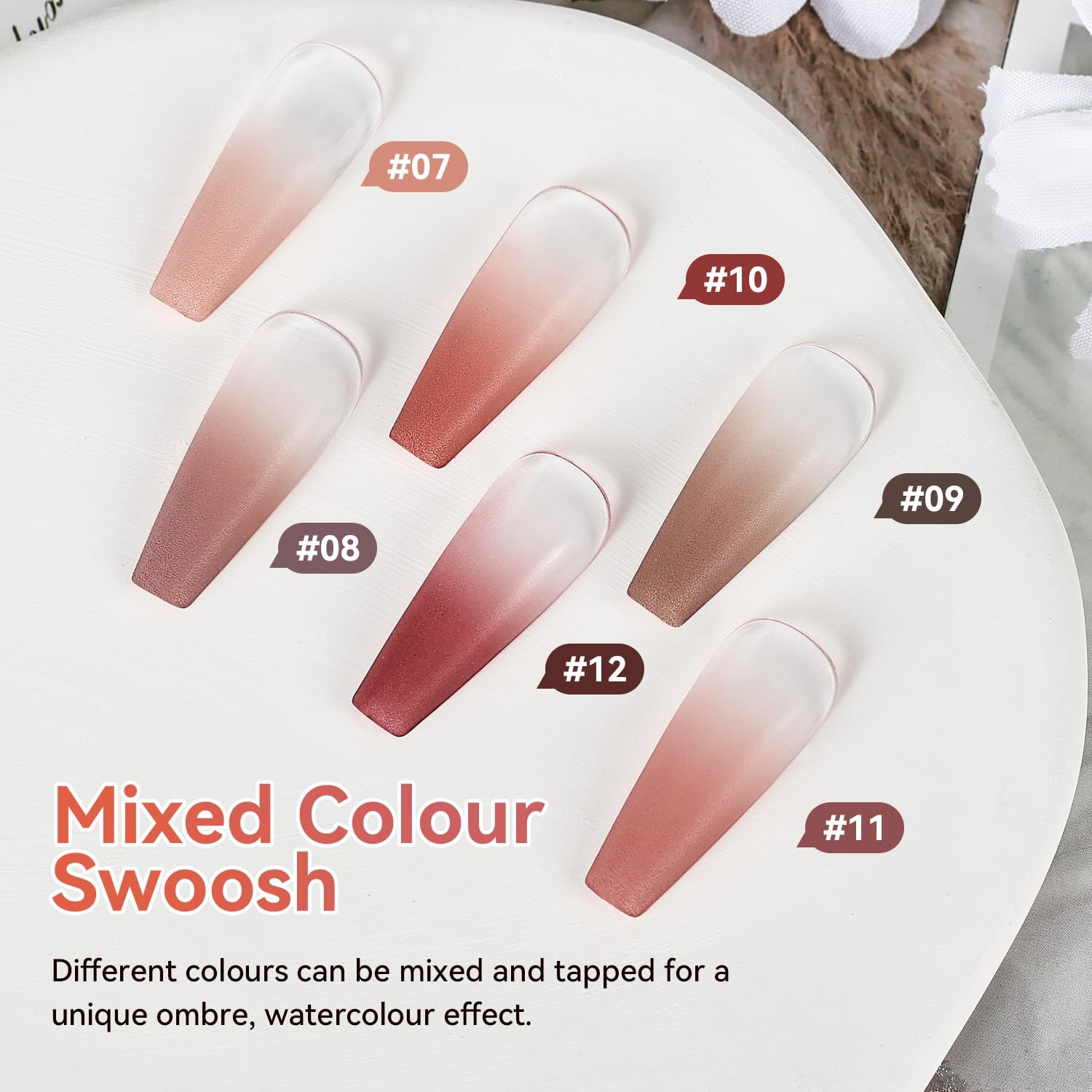 JODSONE Cushion Ombre Patting Gel Polish Kit 6 PCS Pink Blue Green for French Manicure DIY Nail Art with Soft Nail Sponges and Grabbing Pen Design Nail Art at Home(6Color-PPG-2) - view 7
