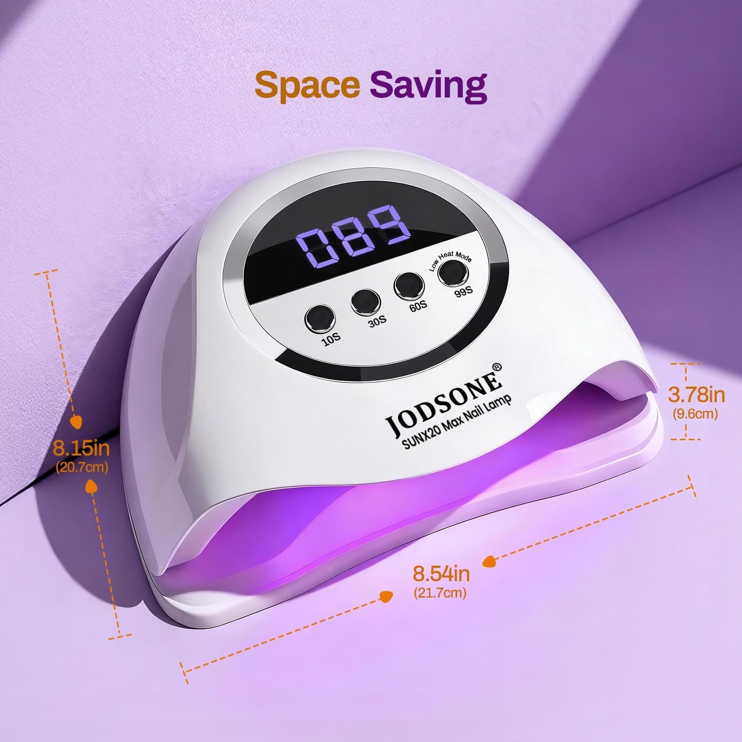 JODSONE U V LED Nail Lamp Blue Gel Polish Nail Dryer with Smart Auto Sensor 4 Timing Modes Fast Curing Suitable for Home and Salon(M009) - view 7
