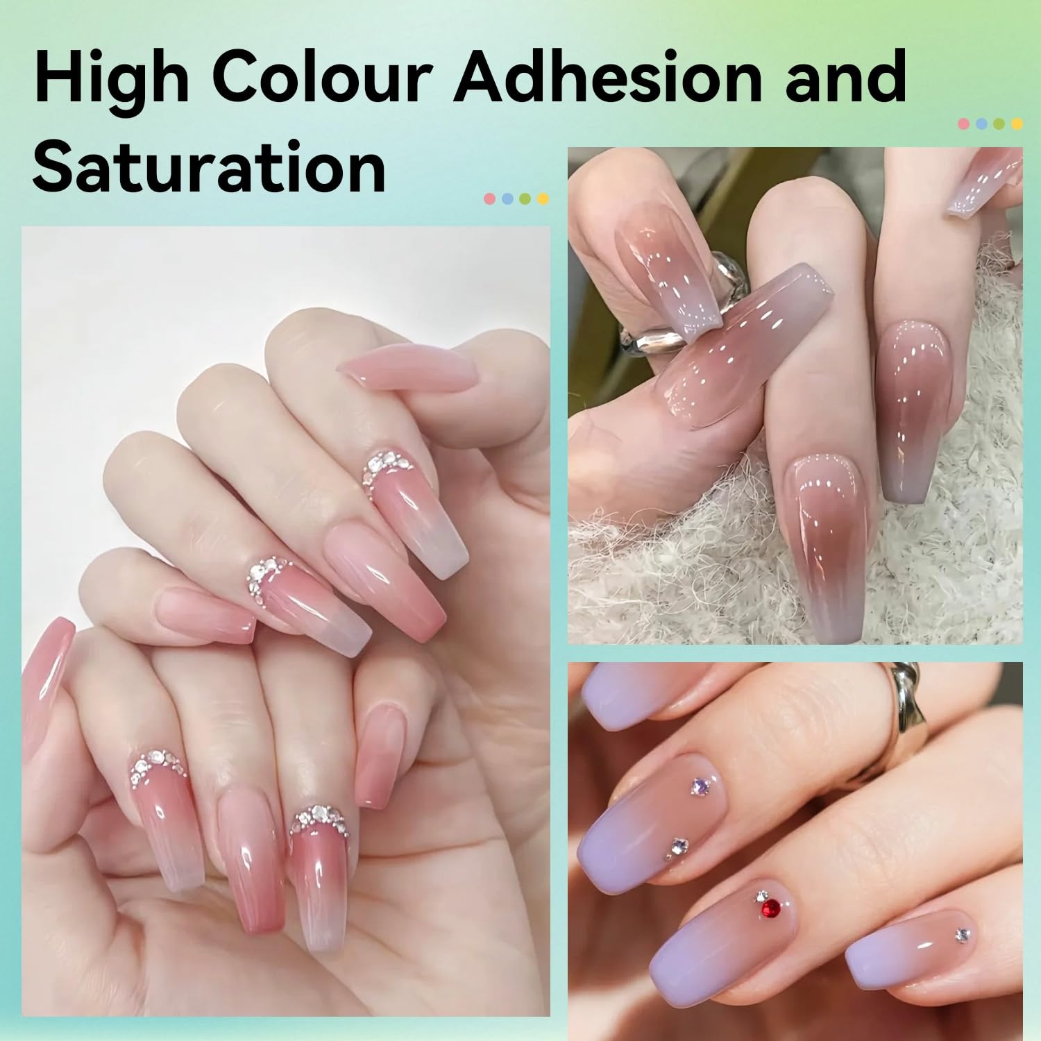 JODSONE 20 Colors Airbrush Gel Nail Polish Set for Nail Gradients No Dilution Fine Mist Nail Gel Nail Polish DIY Various Patterns Nail Art Nail Art Design Salon Kit Girls Gift(20Color-Airbrush-1) - view 2