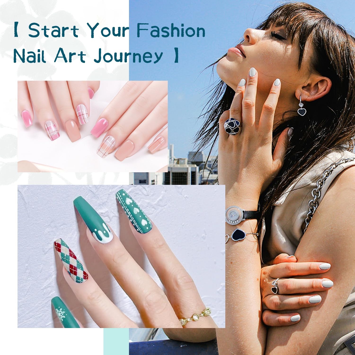 JODSONE Gel Nail Set 20+3 Colors High Shine Gorgeous Gel Polish Base Top Matte Coat Nice Gifts Show Charm(20KIT-SUN1G-01B) - view 6