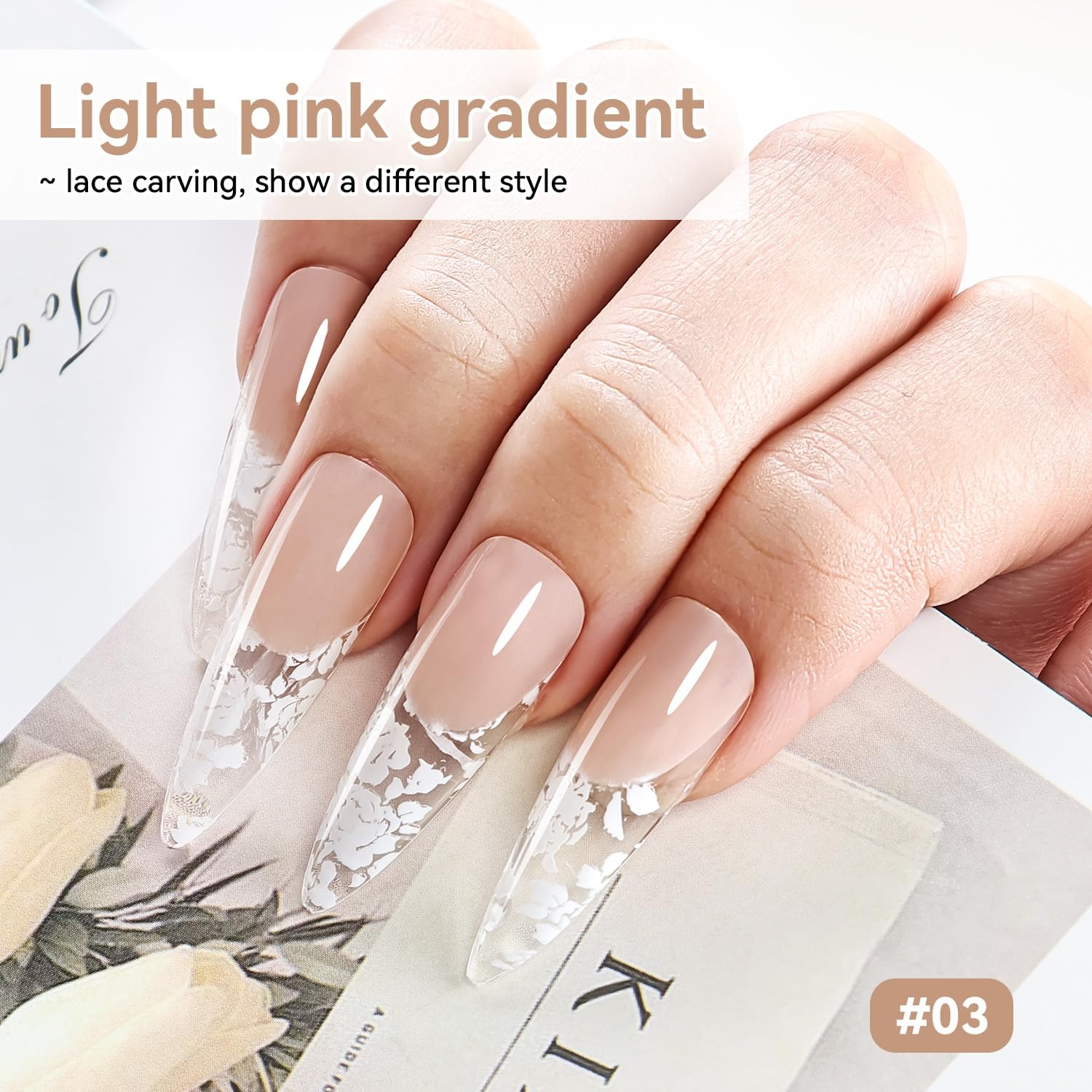 JODSONE Cushion Ombre Patting Gel Polish Kit 6 PCS Pink Blue Green for French Manicure DIY Nail Art with Soft Nail Sponges and Grabbing Pen Design Nail Art at Home(6Color-PPG-1) - view 5