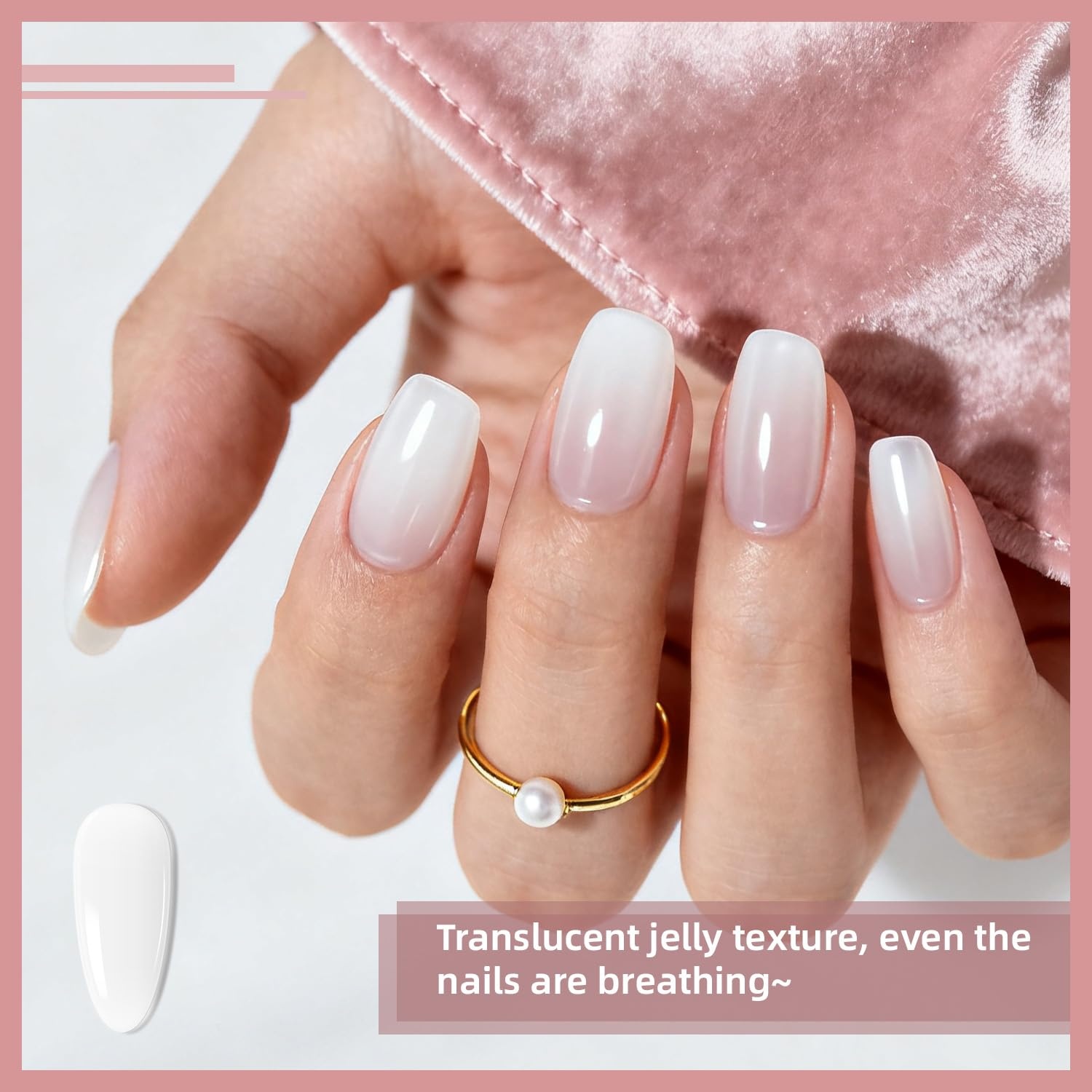 JODSONE Gel Nail Set 20+3 Colors High Shine Gorgeous Gel Polish Base Top Matte Coat Nice Gifts Show Charm(10Color-Jelly-01) - view 4