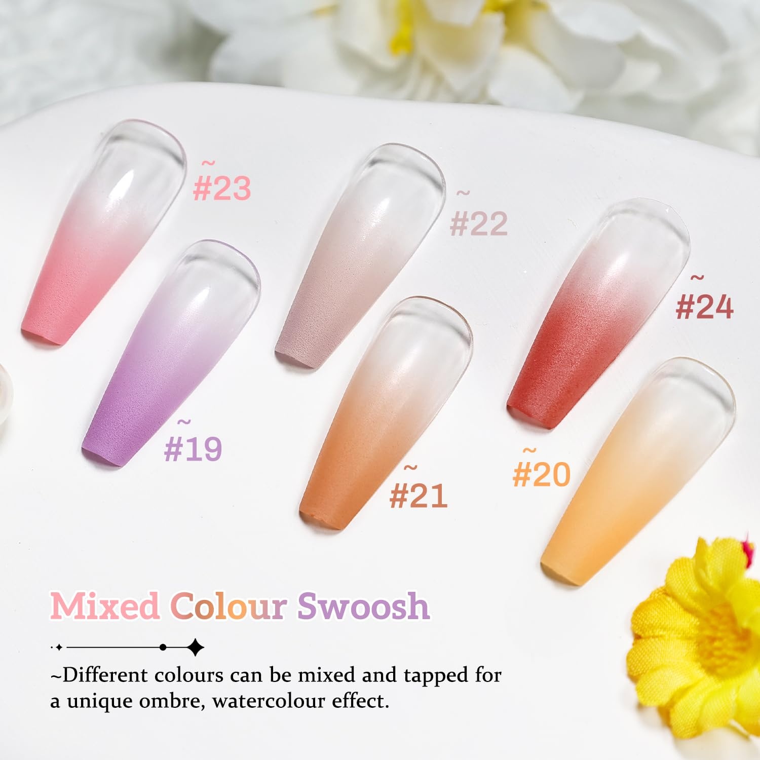 JODSONE Cushion Ombre Patting Gel Polish Kit 6 PCS Pink Blue Green for French Manicure DIY Nail Art with Soft Nail Sponges and Grabbing Pen Design Nail Art at Home(6Color-PPG-4) - view 7