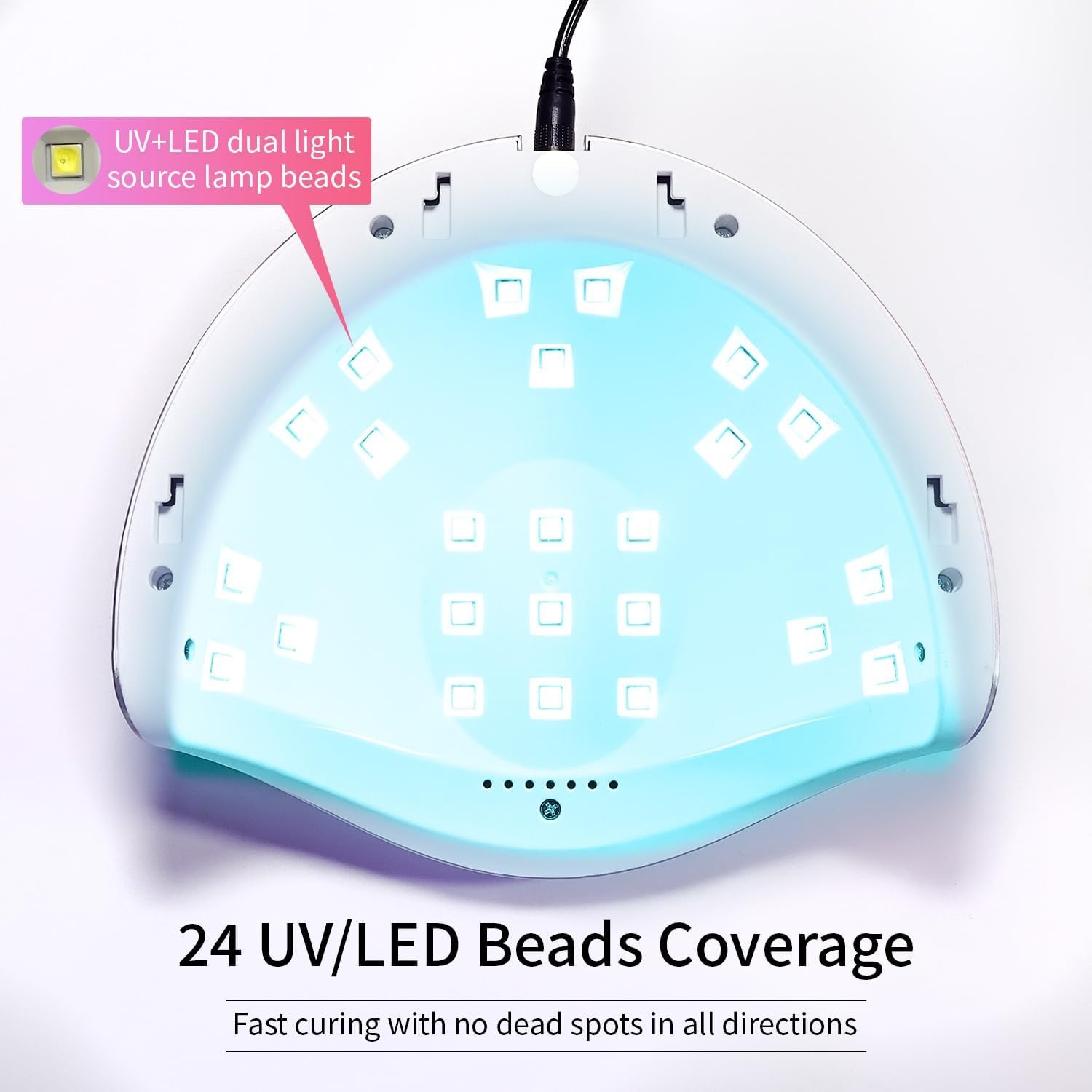 JODSONE U V LED Nail Lamp Blue Gel Polish Nail Dryer with Smart Auto Sensor 4 Timing Modes Fast Curing Suitable for Home and Salon(M002) - view 3