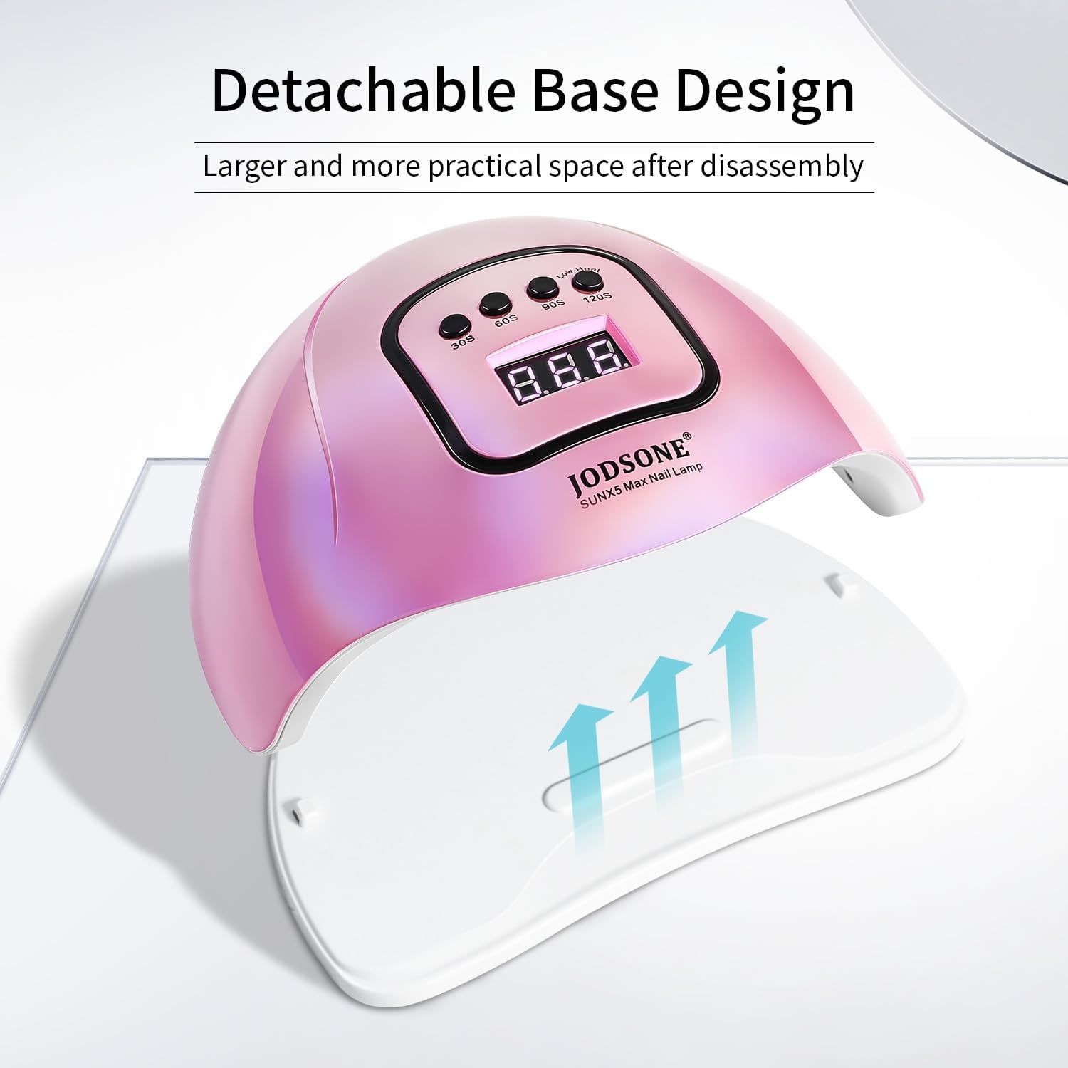 JODSONE U V LED Nail Lamp Blue Gel Polish Nail Dryer with Smart Auto Sensor 4 Timing Modes Fast Curing Suitable for Home and Salon(M002) - view 4