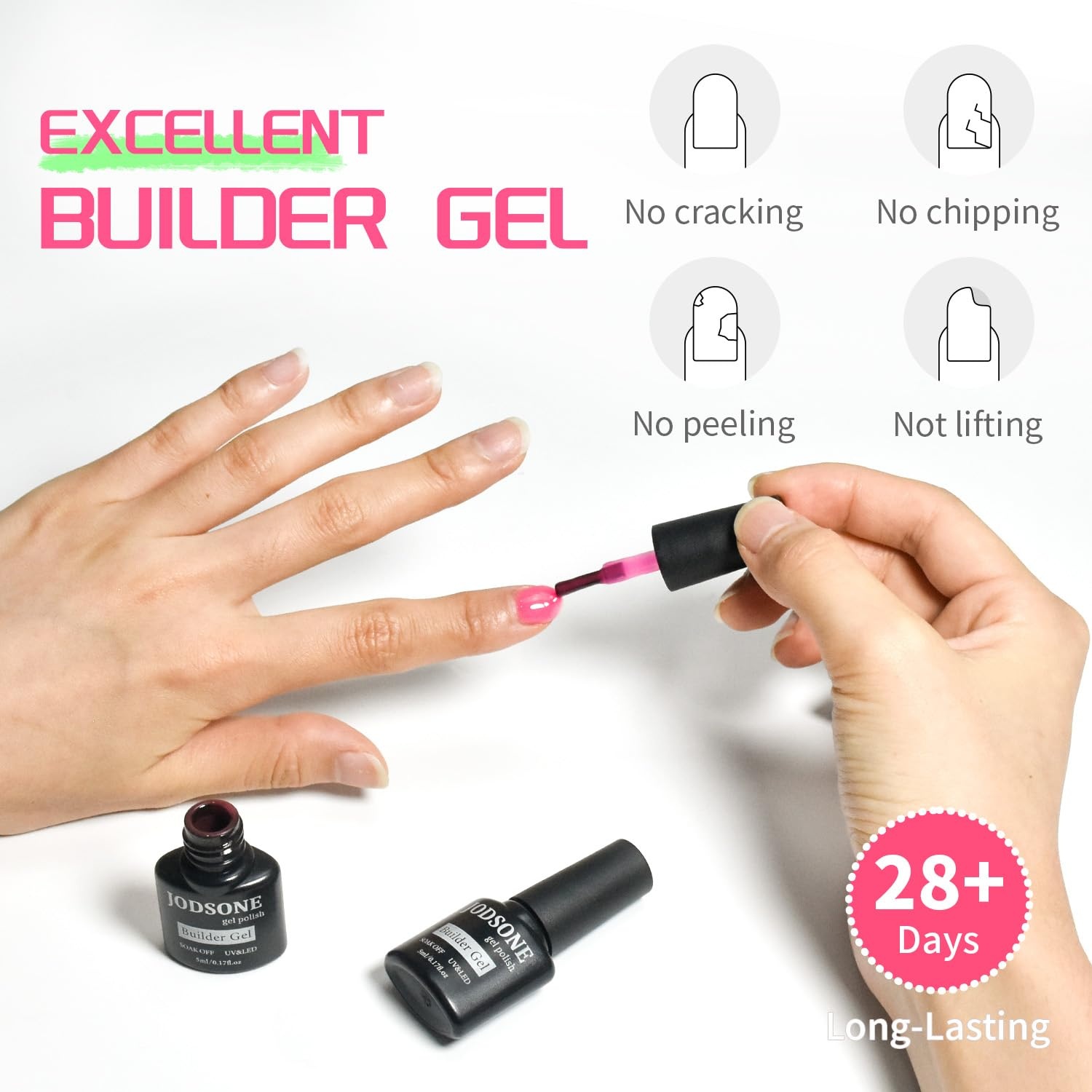 JODSONE 20 Glitter Color Gel Nail Polish Kit 3 Bottles of No Wipe Base Coat Glossy and Matte Top Coat Gel Polish Set High Shine Gorgeous(20color-BG-set) - view 7
