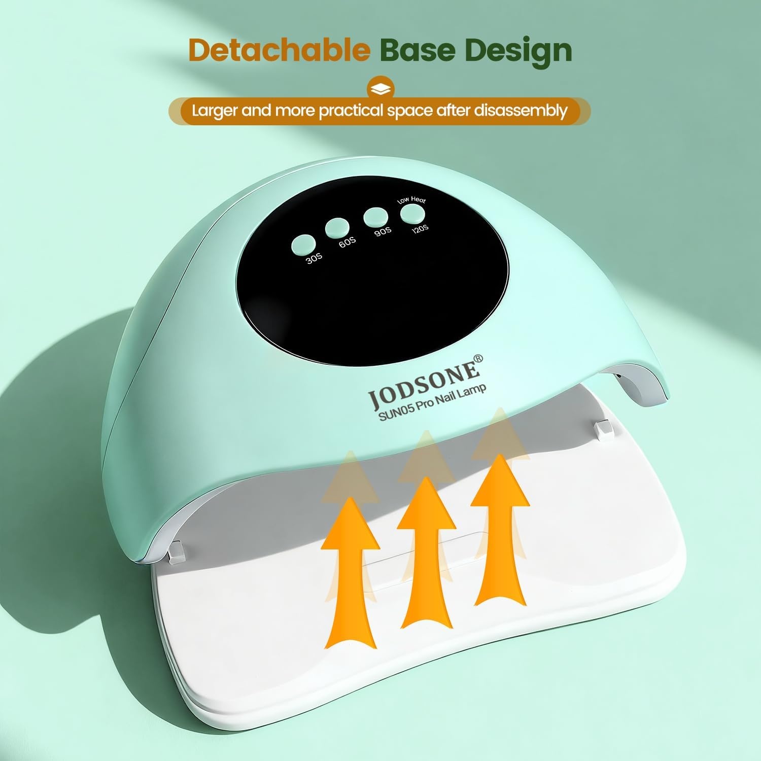 JODSONE U V LED Nail Lamp Blue Gel Polish Nail Dryer with Smart Auto Sensor 4 Timing Modes Fast Curing Suitable for Home and Salon(M010) - view 4