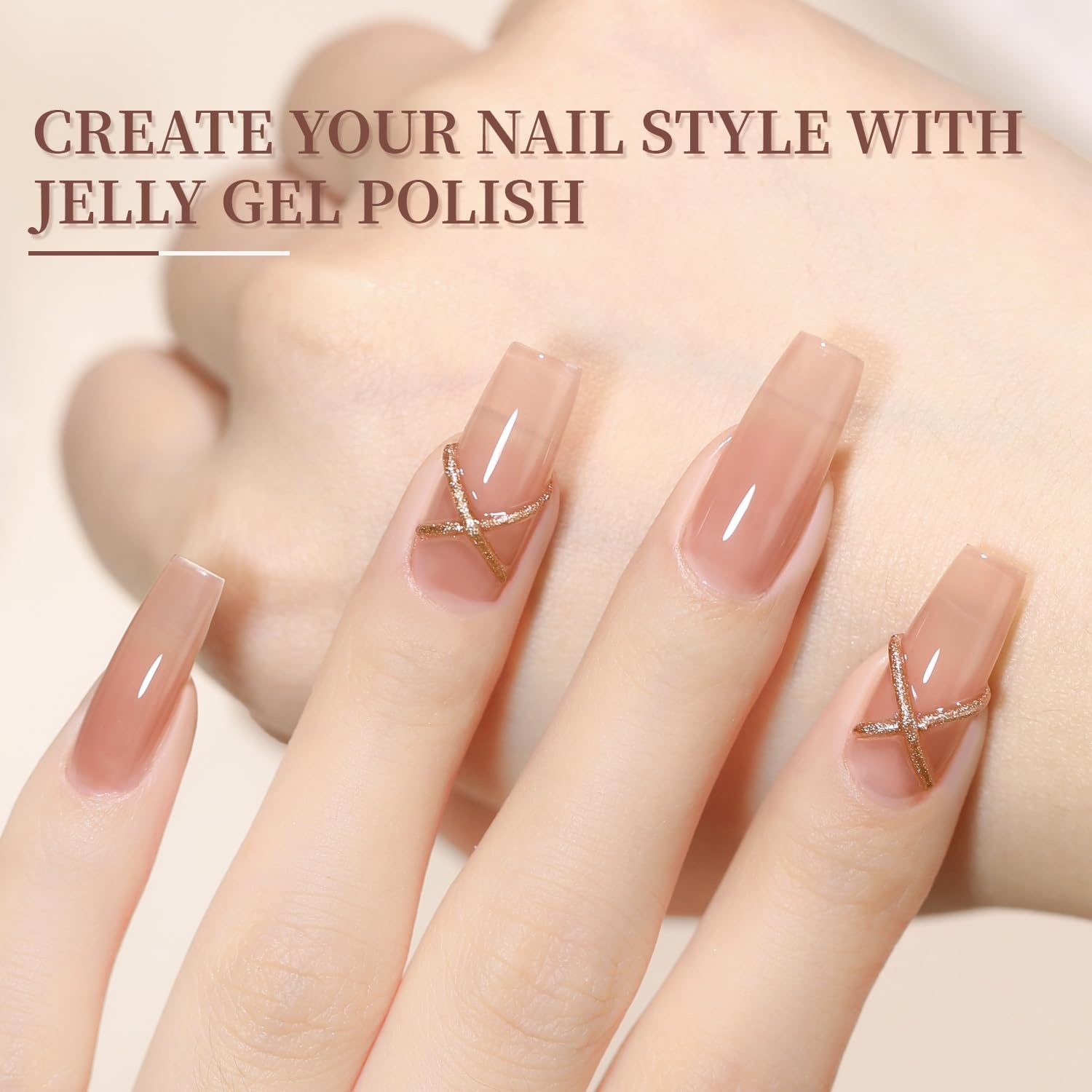 JODSONE 20 Glitter Color Gel Nail Polish Kit 3 Bottles of No Wipe Base Coat Glossy and Matte Top Coat Gel Polish Set High Shine Gorgeous(20color-Jelly-set) - view 3