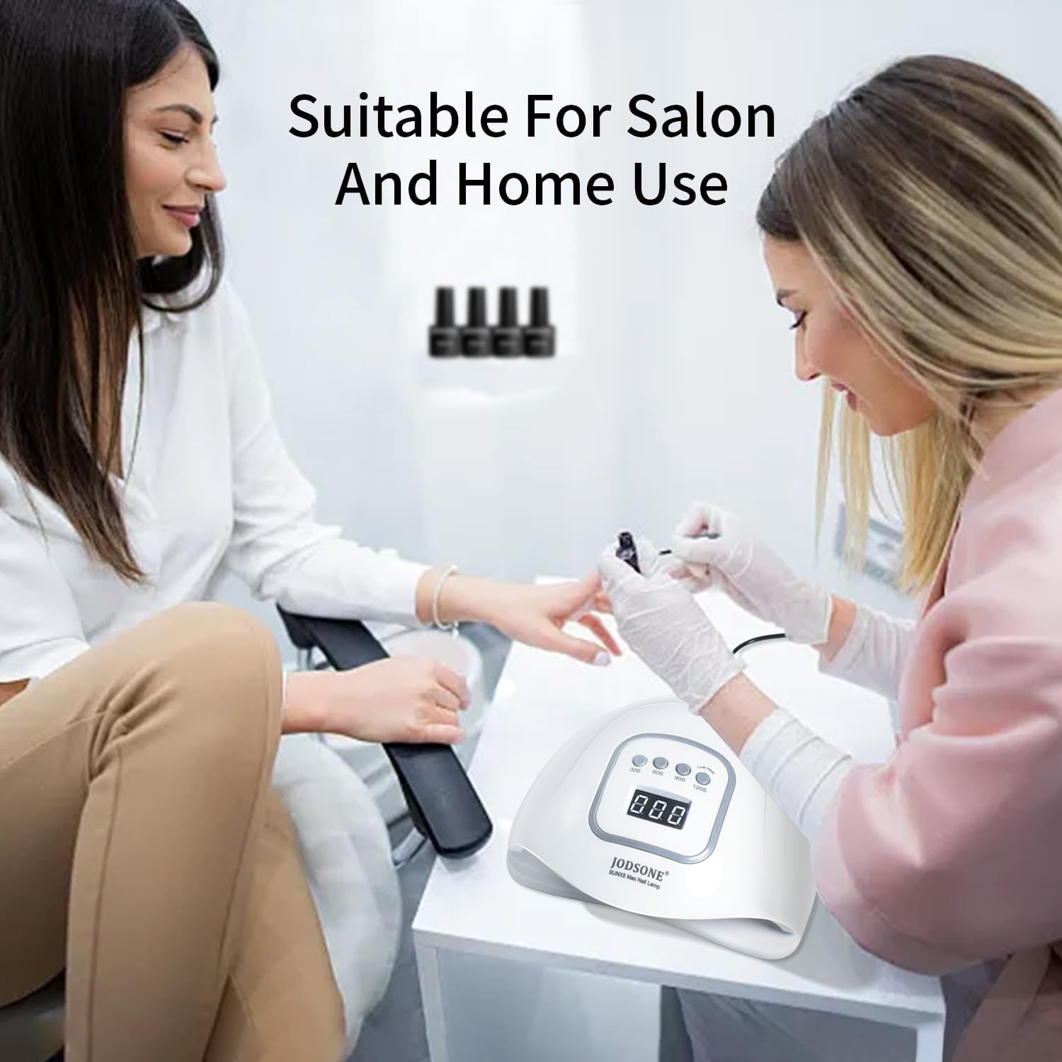 JODSONE U V LED Nail Lamp Blue Gel Polish Nail Dryer with Smart Auto Sensor 4 Timing Modes Fast Curing Suitable for Home and Salon(M001) - view 7