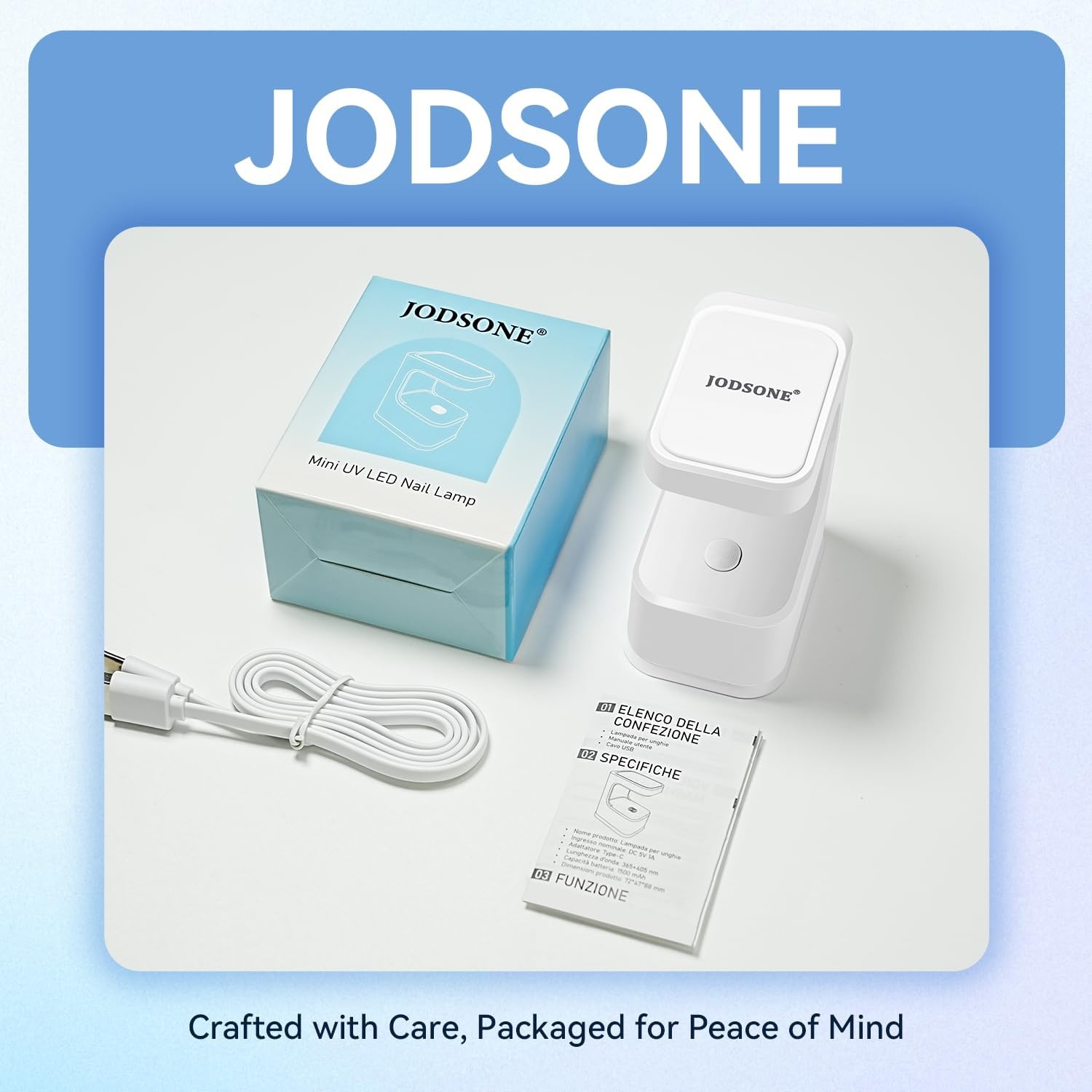 JODSONE U V Mini Nail Lamp Rechargeable with Timer Cordless Portable LED Light for Fast Curing Gel Polish(Q6-white) - view 7