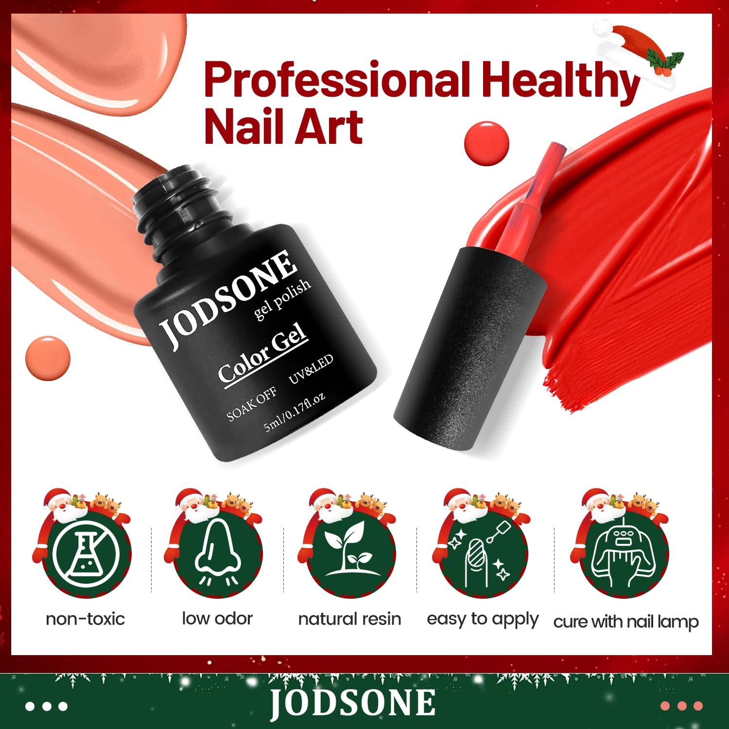 JODSONE Gel Nail Set 20+3 Colors High Shine Gorgeous Gel Polish Base Top Matte Coat Nice Gifts Show Charm(23SET-01B) - view 4