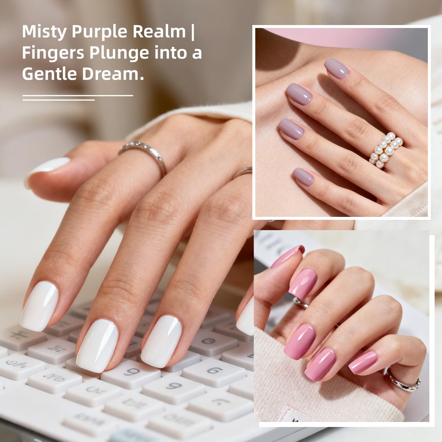 JODSONE Gel Nail Set 20+3 Colors High Shine Gorgeous Gel Polish Base Top Matte Coat Nice Gifts Show Charm(10Color-B) - view 3