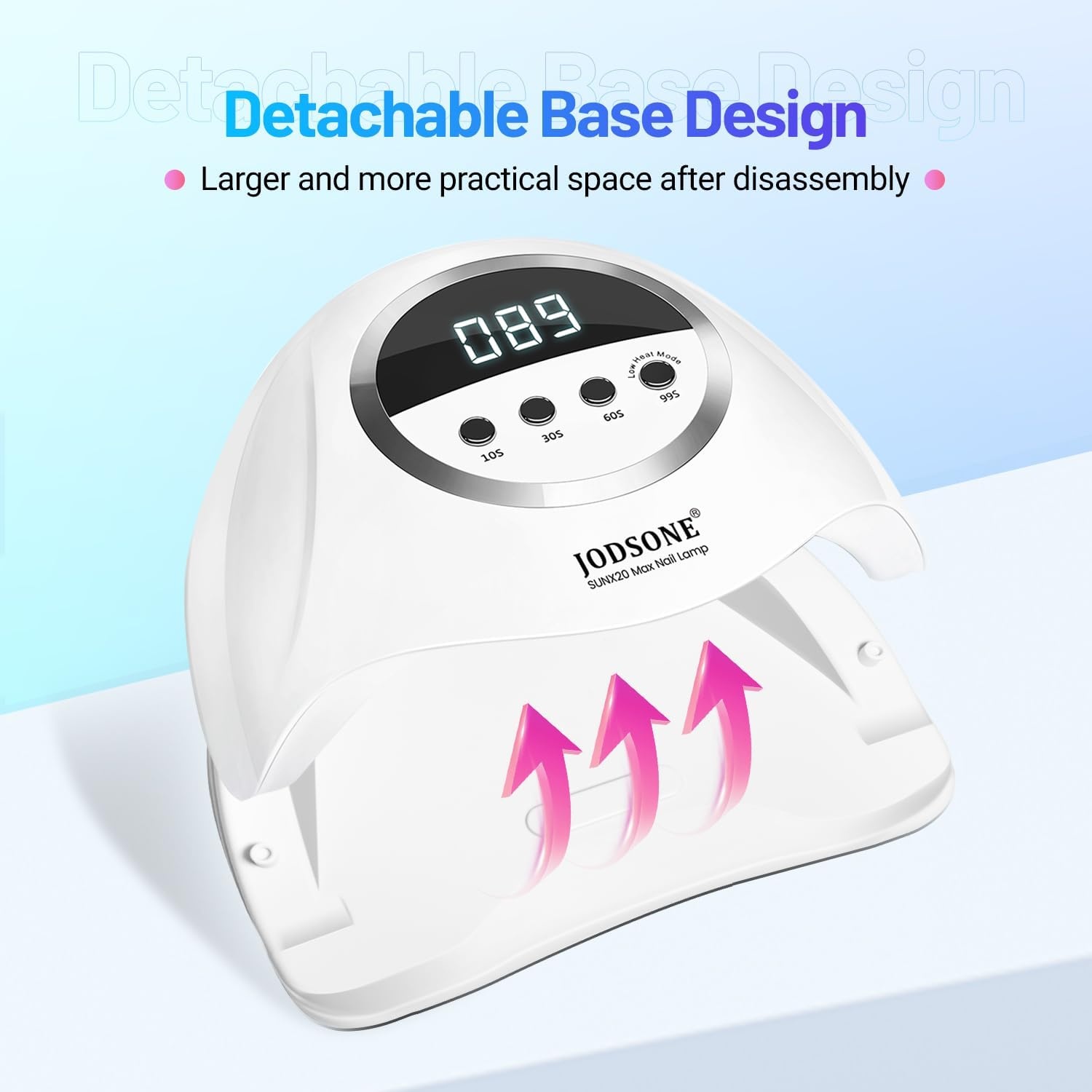 JODSONE U V LED Nail Lamp with Base Coat Top Coat Set, Nail Dryer for Gel Polish for Nails with Automatic Sensor & 4 Timers(M009) - view 5