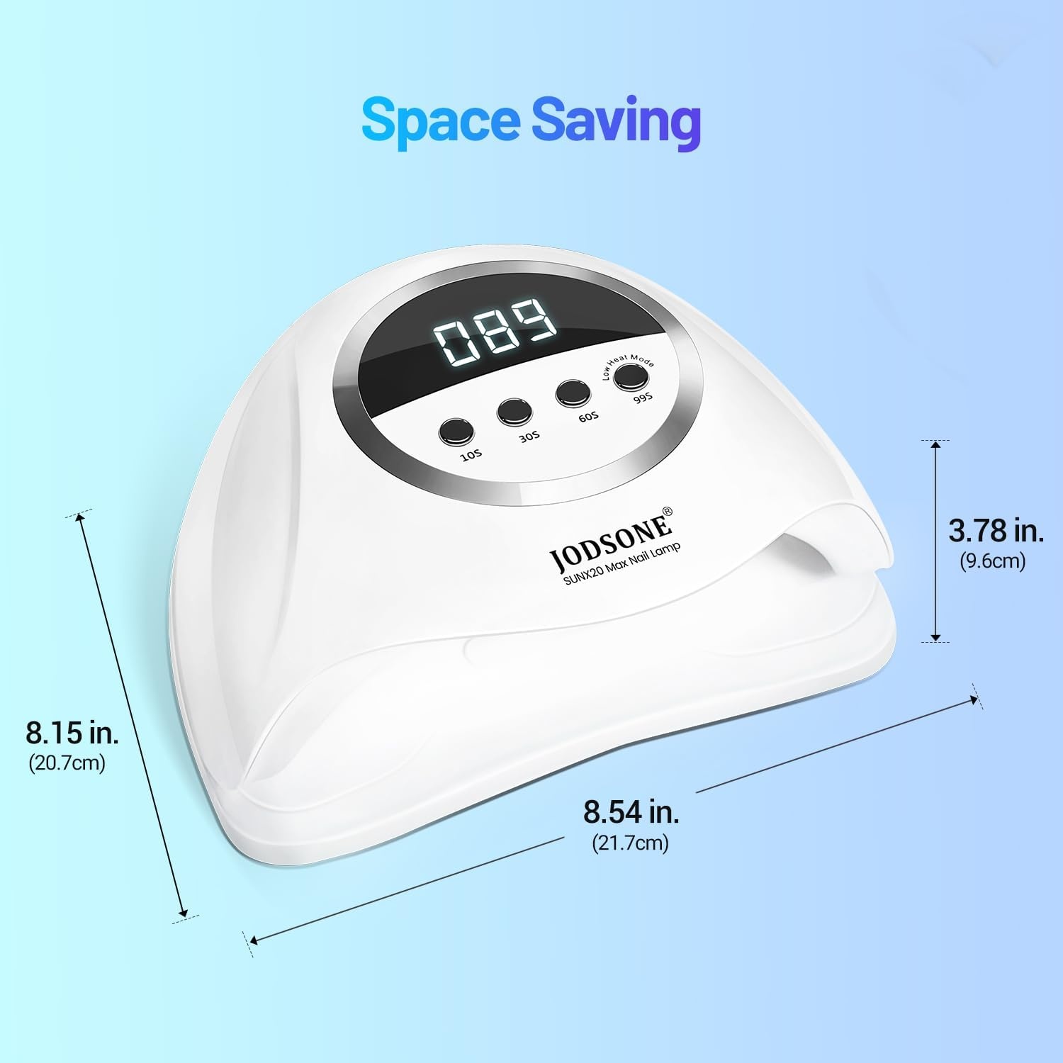 JODSONE U V LED Nail Lamp with Base Coat Top Coat Set, Nail Dryer for Gel Polish for Nails with Automatic Sensor & 4 Timers(M009) - view 7