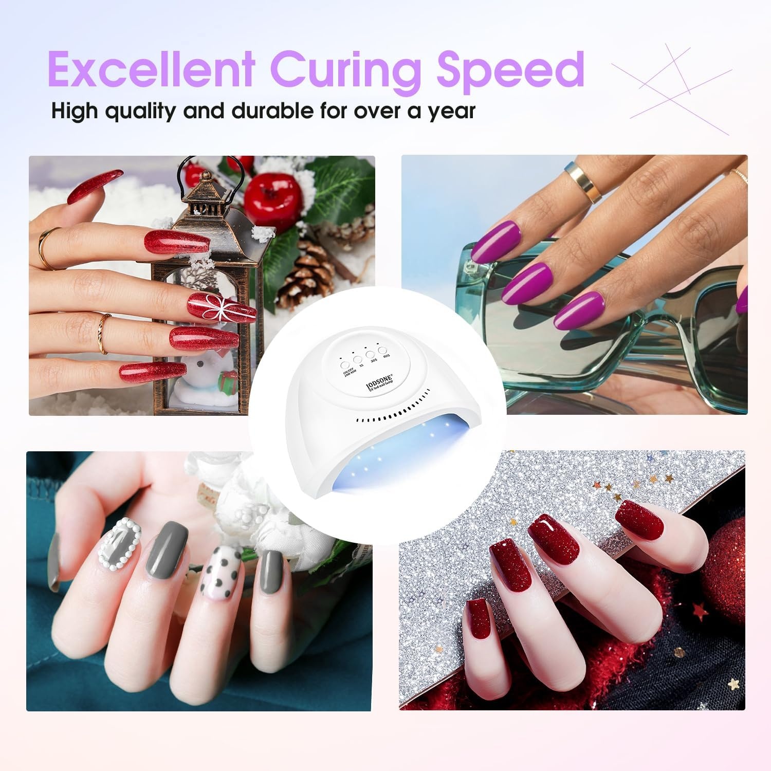 JODSONE U V Mini Nail Lamp Rechargeable with Timer Cordless Portable LED Light for Fast Curing Gel Polish(SUN1G) - view 4