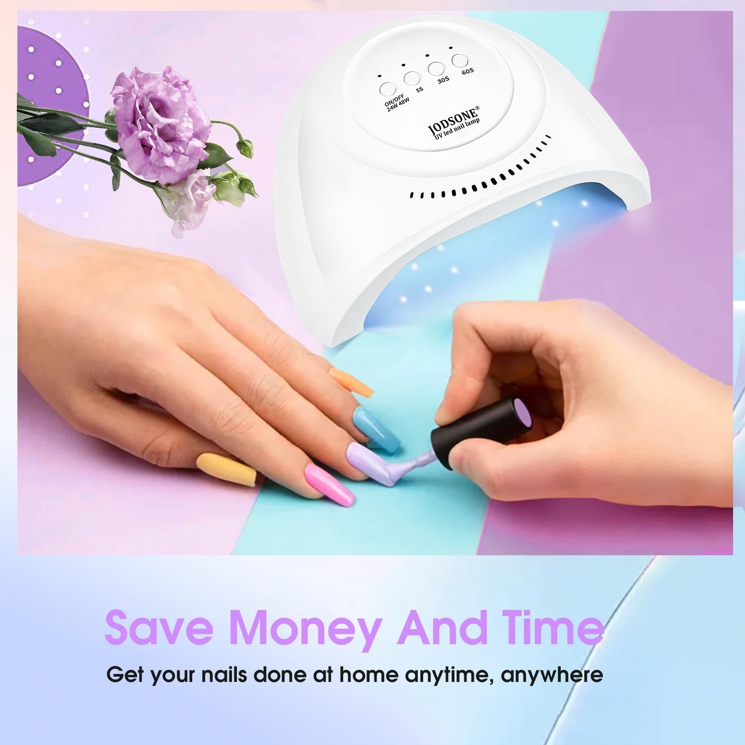 JODSONE U V Mini Nail Lamp Rechargeable with Timer Cordless Portable LED Light for Fast Curing Gel Polish(SUN1G) - view 5