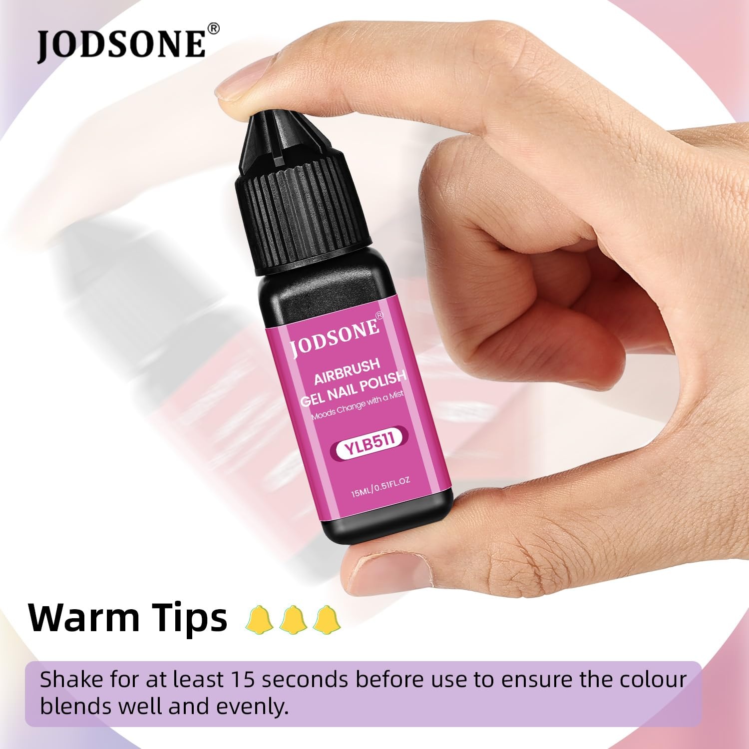 JODSONE 20 Colors Airbrush Gel Nail Polish Set for Nail Gradients No Dilution Fine Mist Nail Gel Nail Polish DIY Various Patterns Nail Art Nail Art Design Salon Kit Girls Gift(20Color-Airbrush-5) - view 6