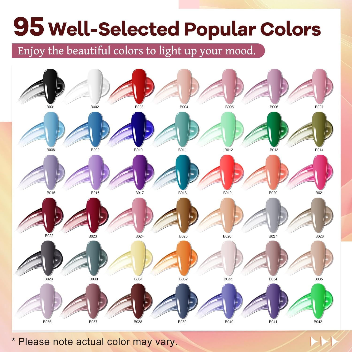 JODSONE Gel Nail Set 20+3 Colors High Shine Gorgeous Gel Polish Base Top Matte Coat Nice Gifts Show Charm(95KIT-01)