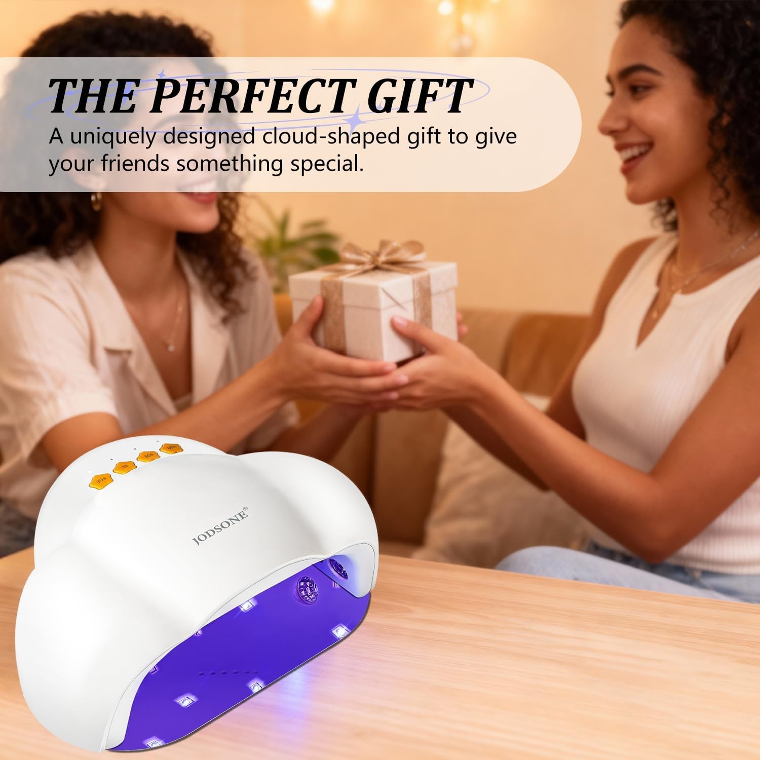 JODSONE Cloud-Shaped Nail Lamp with 4 Timers & Automatic Sensor for Home Dryer Manicure White(A002) - view 6