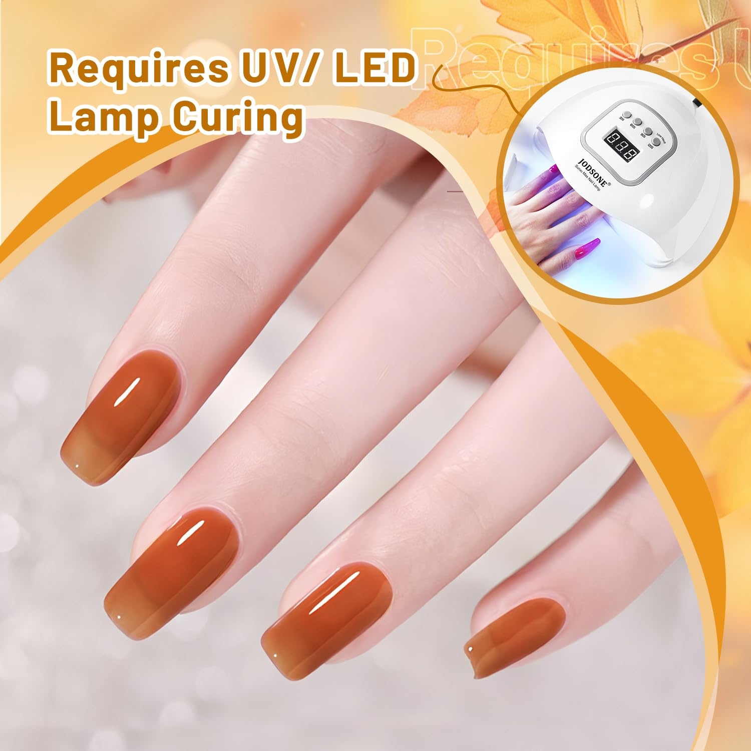 JODSONE 10ml 6 Colors Jelly Gel Nail Polish Set Ocean Blue Turquoise Gel Polish with Crystal Long Lasting All Seasons Need U V Lamp(GD211-GD216) - view 4