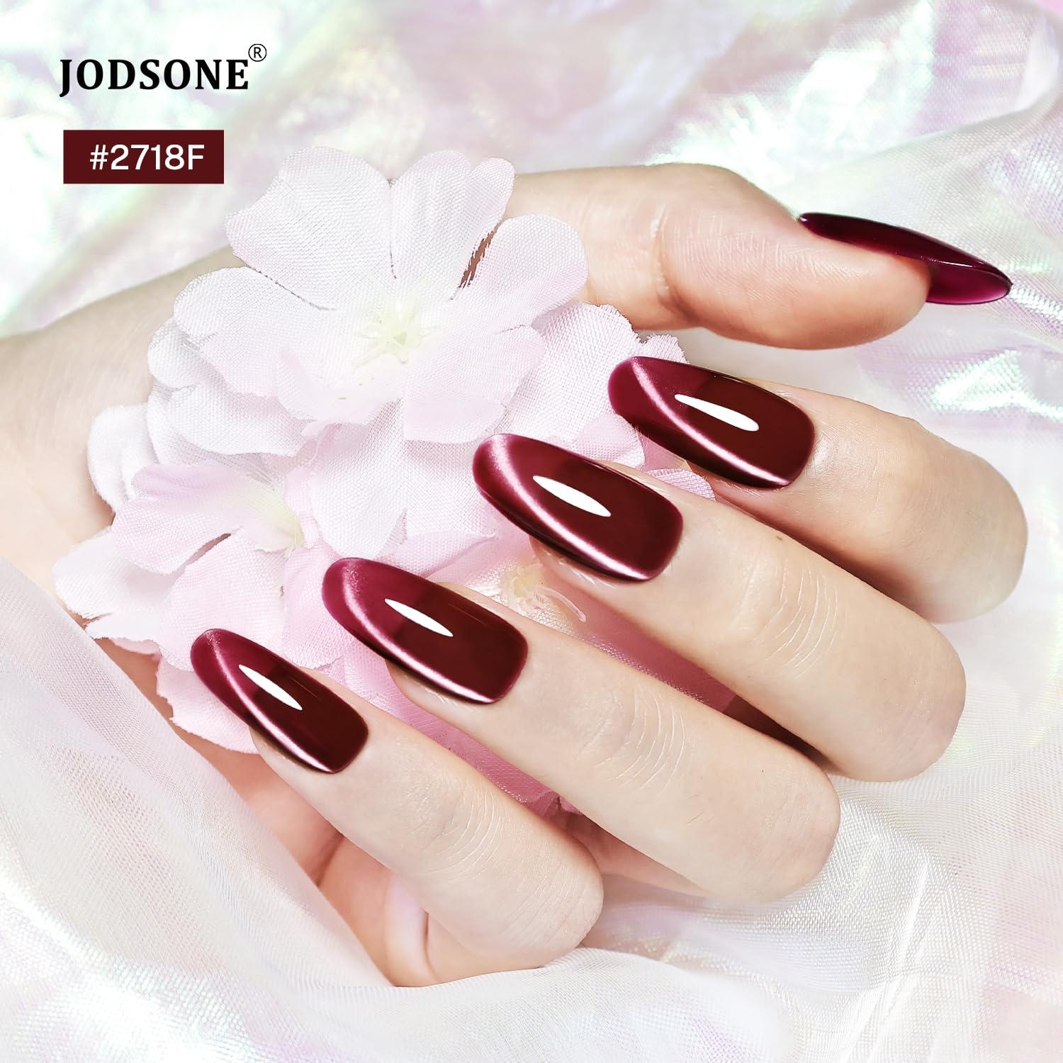 JODSONE 16.5ml Cat Eye Gel Nail Polish Silver Glitter Magnetic Reflective Translucent Need U V Curing(10ML 6Pcs 6Colors-14) - view 2