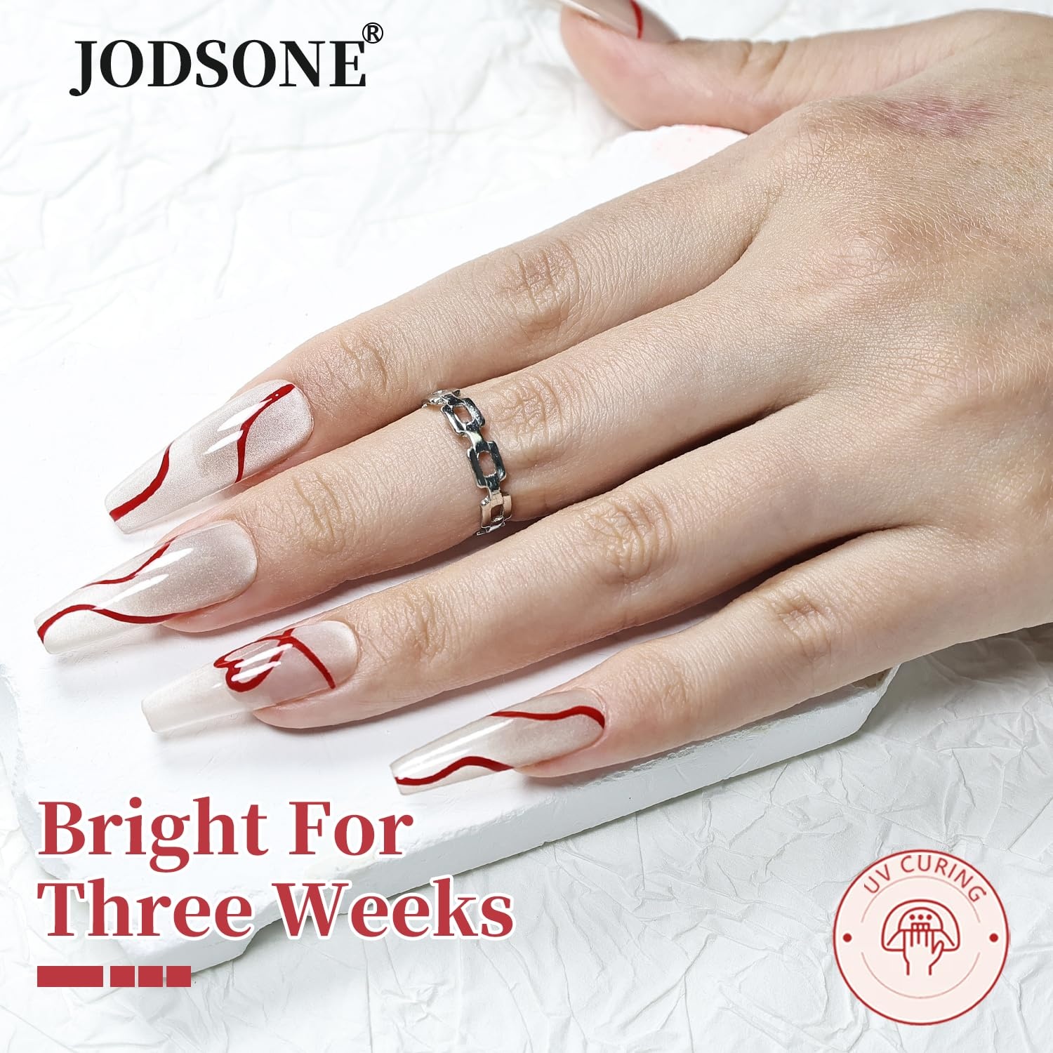 JODSONE Cat Eye Magnet, 8-in-1 Multi-Effect Nail Magnetic Tool for Cat Eye Gel Polish, Create French Tip, Heart, Ribbon & Glass Bead Designs, Nail Art Tool for DIY & Salon(LB03) - view 3