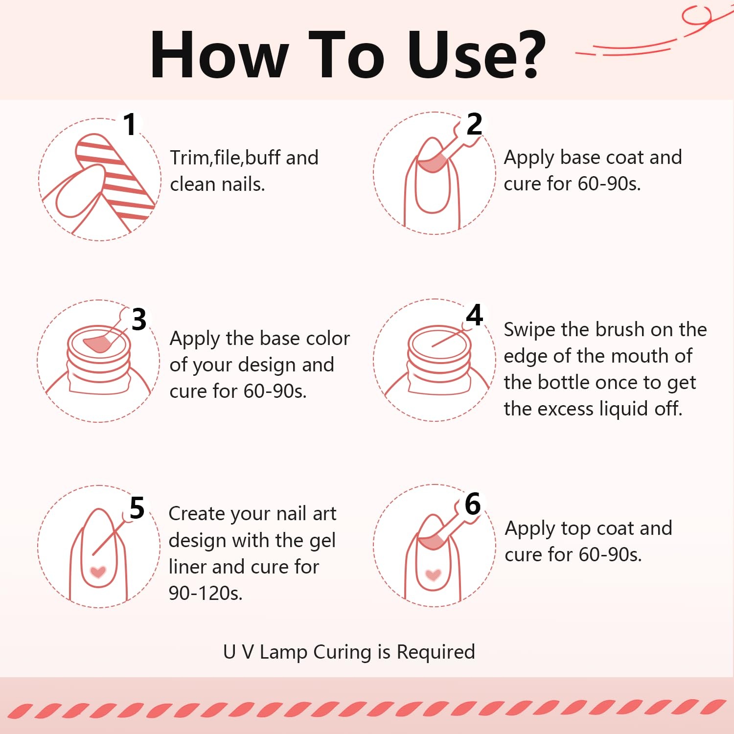 JODSONE Cat Eye Magnet, 8-in-1 Multi-Effect Nail Magnetic Tool for Cat Eye Gel Polish, Create French Tip, Heart, Ribbon & Glass Bead Designs, Nail Art Tool for DIY & Salon(LB03) - view 6