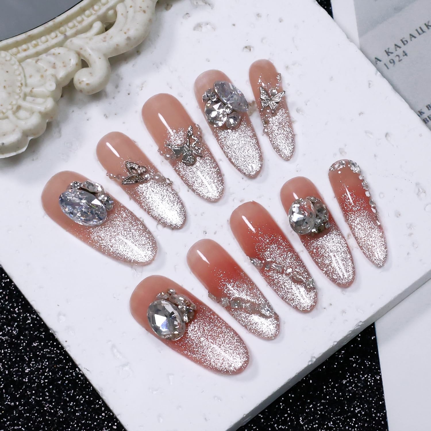 JODSONE Gold Glassy Cat Eye Gel Nail Polish 16.5ml,Holographic Magnetic Cat Eye Gel Polish with Magnet,Reflective Translucent Need U V Curing Salon Gift for Girl & Women,CAT05(16.5ML-CAT11) - view 6