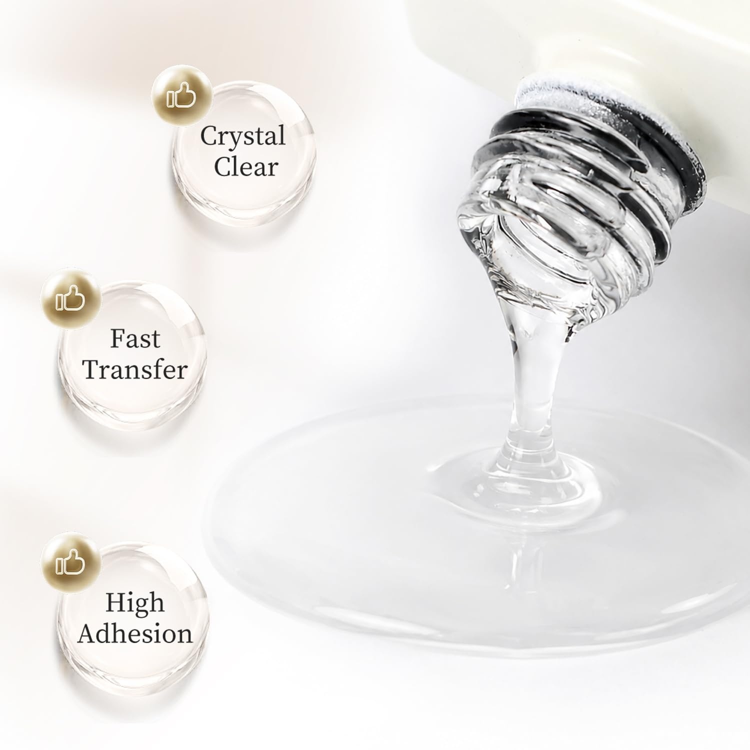 JODSONE 18 mL Nail Foil Glue Gel, Clear Foil Transfer Gel for DIY Nail Art | Strong Adhesion, Easy Application, Helps Transfer Fine Pattern Details, Pairs With Compatible Nail Foils, DIY And Salon Use - view 6