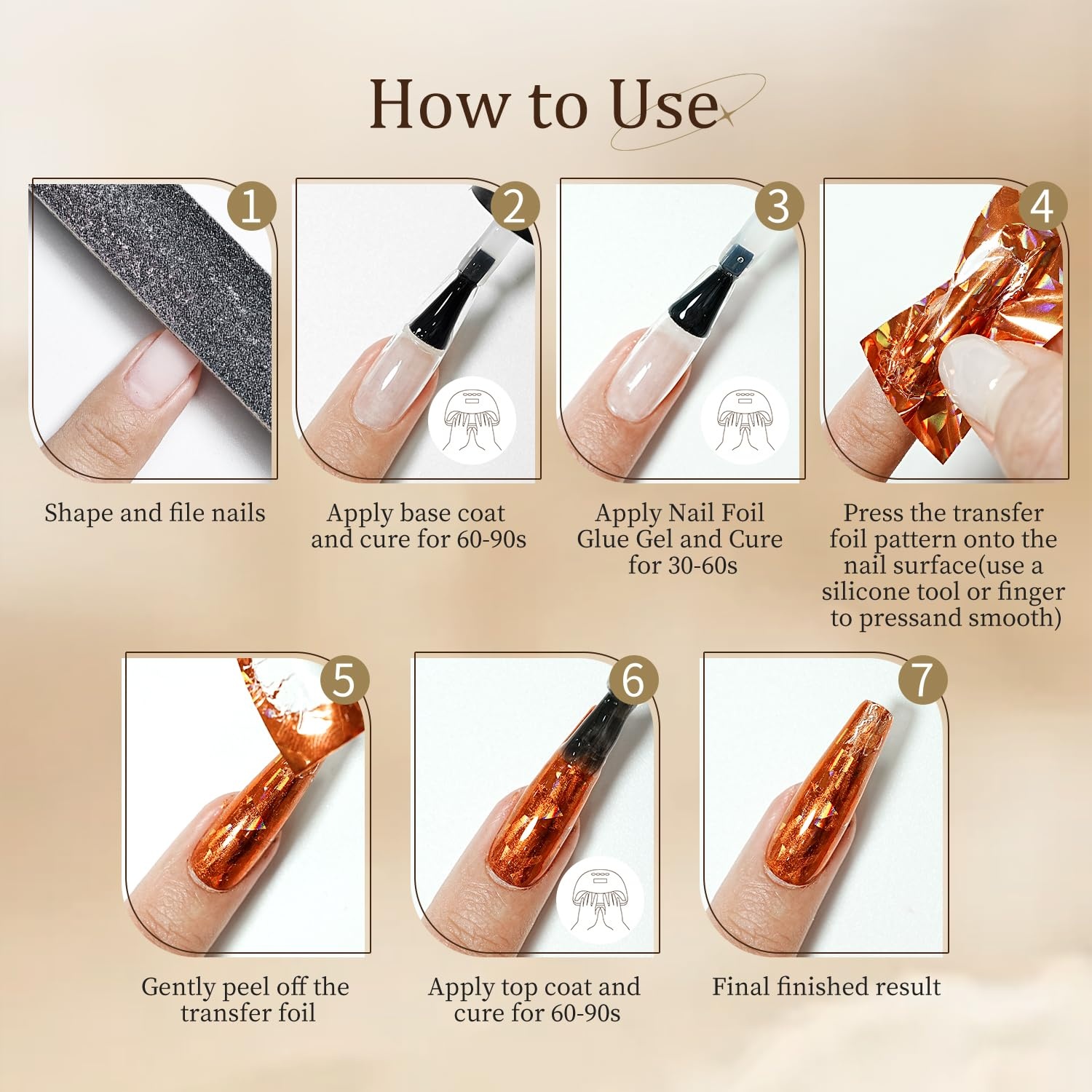 JODSONE 18 mL Nail Foil Glue Gel, Clear Foil Transfer Gel for DIY Nail Art | Strong Adhesion, Easy Application, Helps Transfer Fine Pattern Details, Pairs With Compatible Nail Foils, DIY And Salon Use - view 7