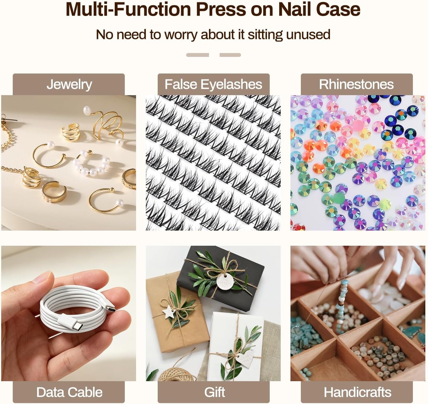 JODSONE 14Pcs Press on Nail Packaging Box with 30Pcs Adhesive Double Sided Tape, Press on Nails Packaging Fake Nail Storage Case for Fake Nail Storage Nail Display Nail Salon(Clear) - view 5