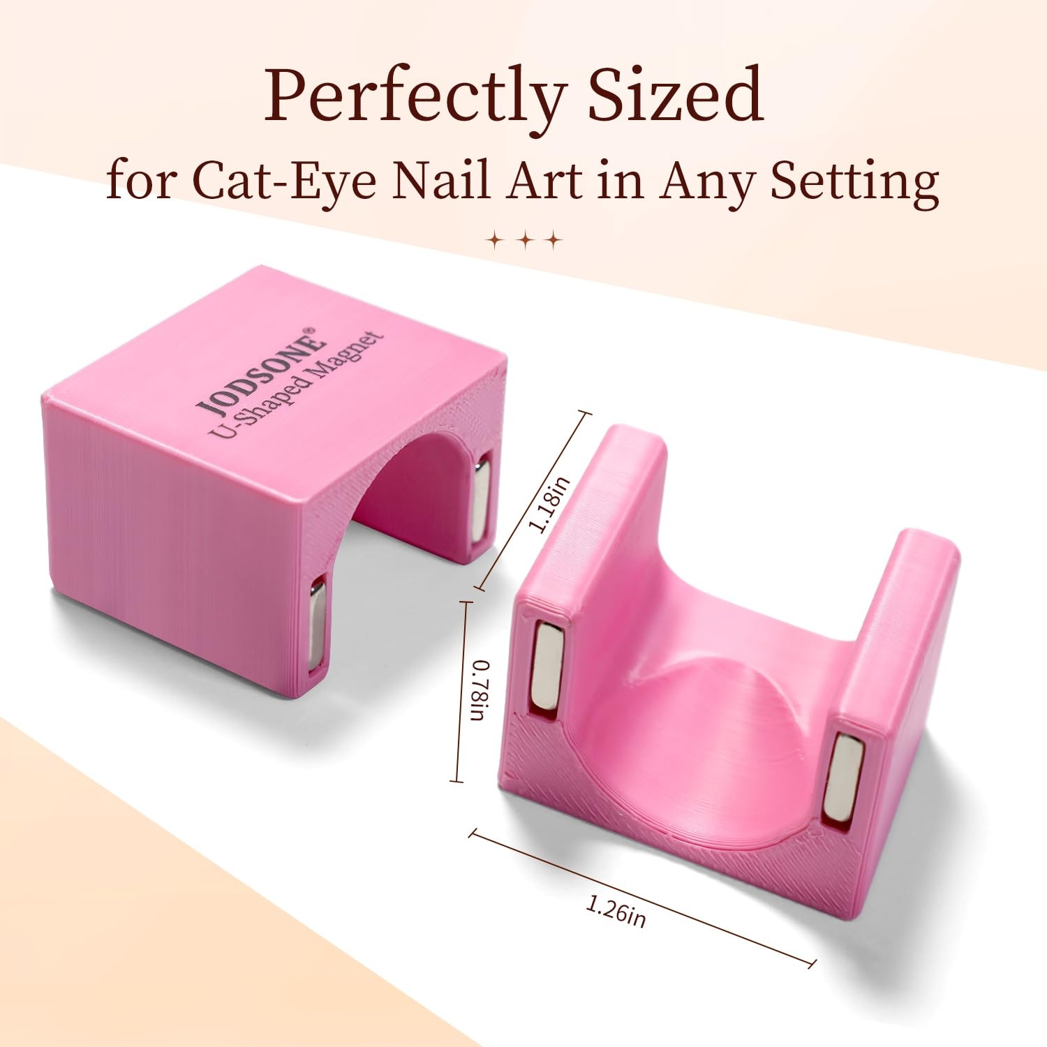 JODSONE Cat Eye Magnet, 8-in-1 Multi-Effect Nail Magnetic Tool for Cat Eye Gel Polish, Create French Tip, Heart, Ribbon & Glass Bead Designs, Nail Art Tool for DIY & Salon(M4) - view 7