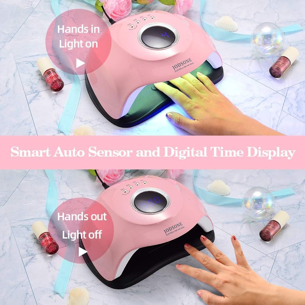 JODSONE Gel U V LED Nail Lamp 120W U V Light for Gel Nails with 45 PCS LED Beads, Nail Light with Automatic Sensor, Suitable for Home and Salon(A003) - view 3
