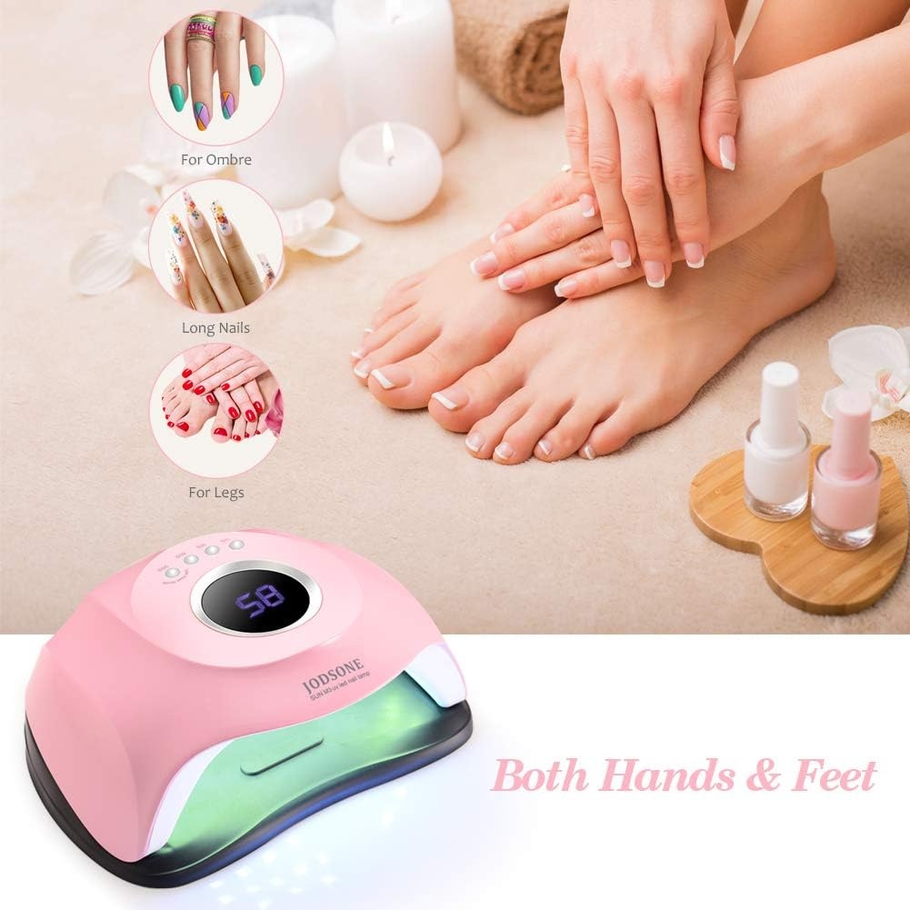 JODSONE Gel U V LED Nail Lamp 120W U V Light for Gel Nails with 45 PCS LED Beads, Nail Light with Automatic Sensor, Suitable for Home and Salon(A003) - view 5