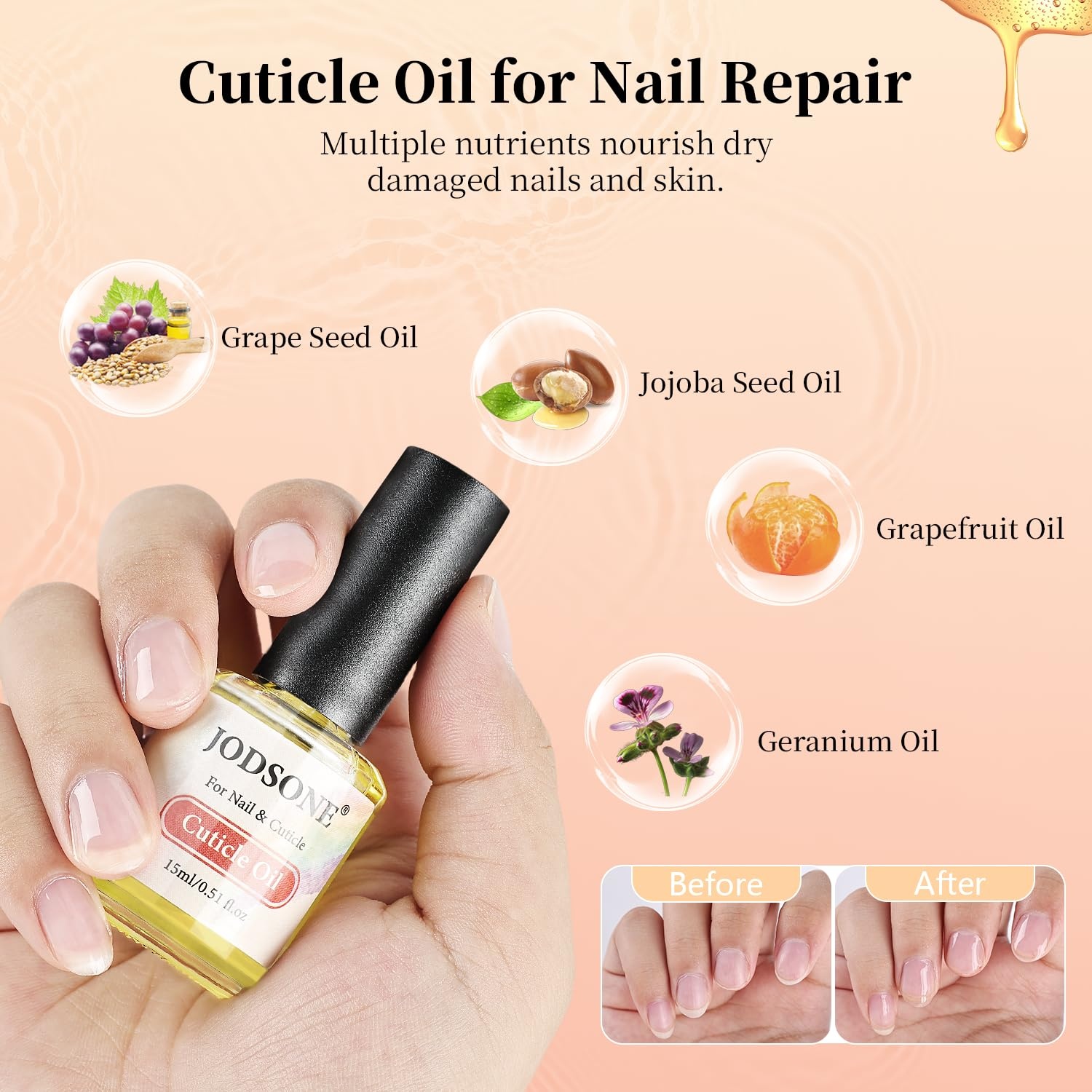 JODSONE 15ML Gel Nail Polish Remover No Need Soaking or Wrapping Gel Remover for Nails 3-5 Minutes Easy And Quick(A04) - view 5