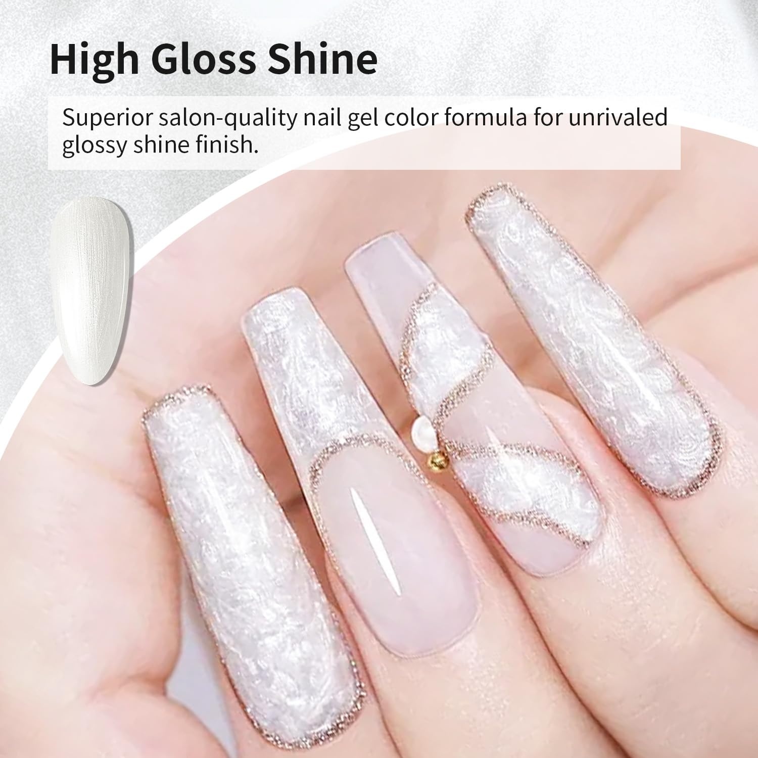 JODSONE Gel Nail Polish Dark Green 10ml Gel Polish Nail Gift Soak Off U V LED Nail Lamp Art Manicure Salon DIY Home for Women Girls(B1003) - view 4