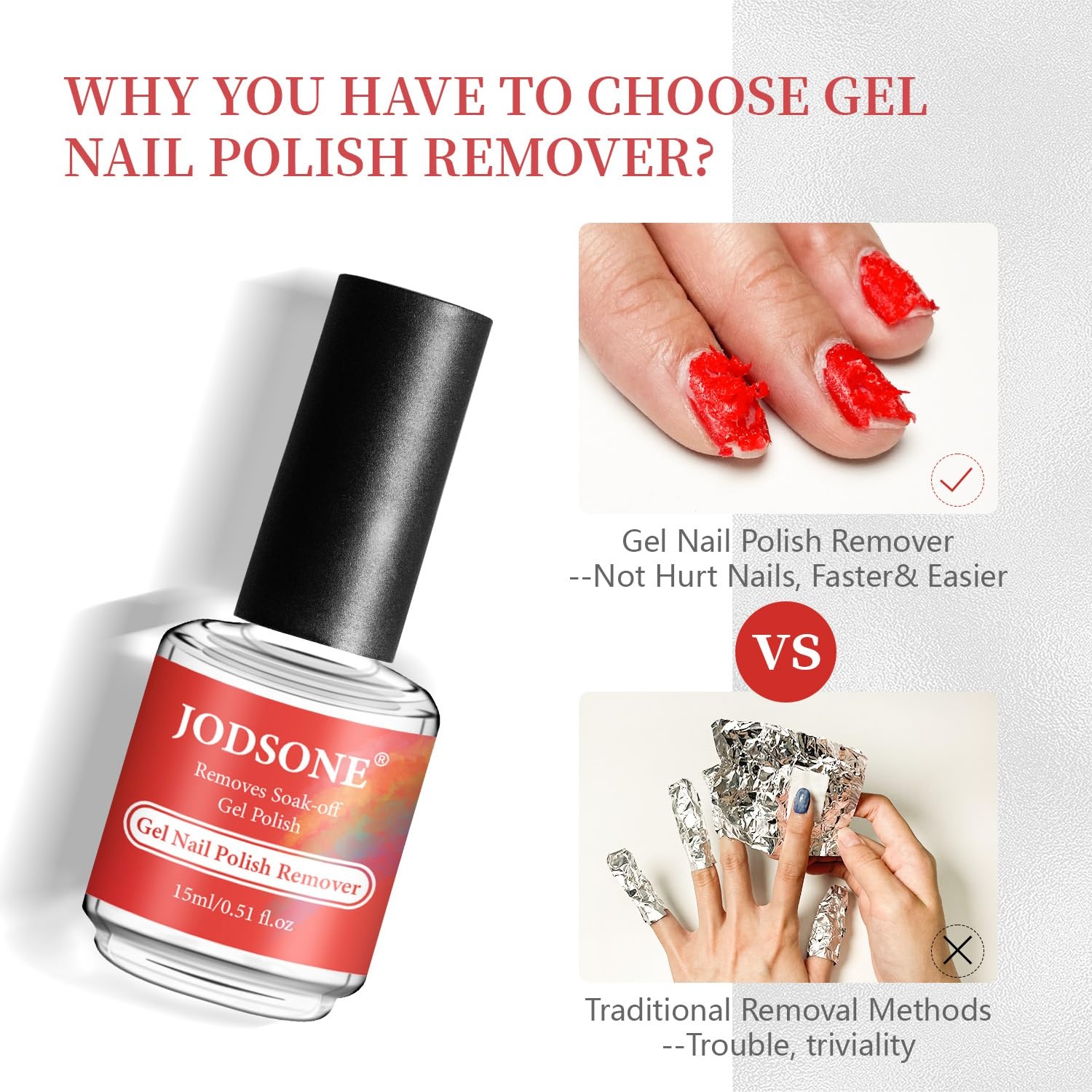 JODSONE 15ML Gel Nail Polish Remover No Need Soaking or Wrapping Gel Remover for Nails 3-5 Minutes Easy And Quick(A06) - view 4