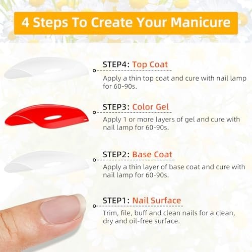 JODSONE 2 Bottles 18ml Top Coat Base Coat Gel Polish Set Compatible for Nail Salon Bright Surface, Girl Gift and At Home DIY Need U V Lamp Curing(18ML-T-1) - view 6