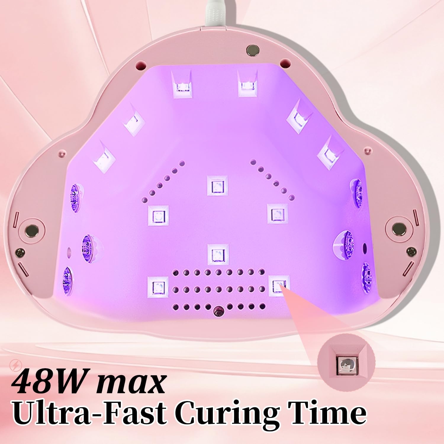 JODSONE Gel U V LED Nail Lamp 120W U V Light for Gel Nails with 45 PCS LED Beads, Nail Light with Automatic Sensor, Suitable for Home and Salon(A001) - view 4