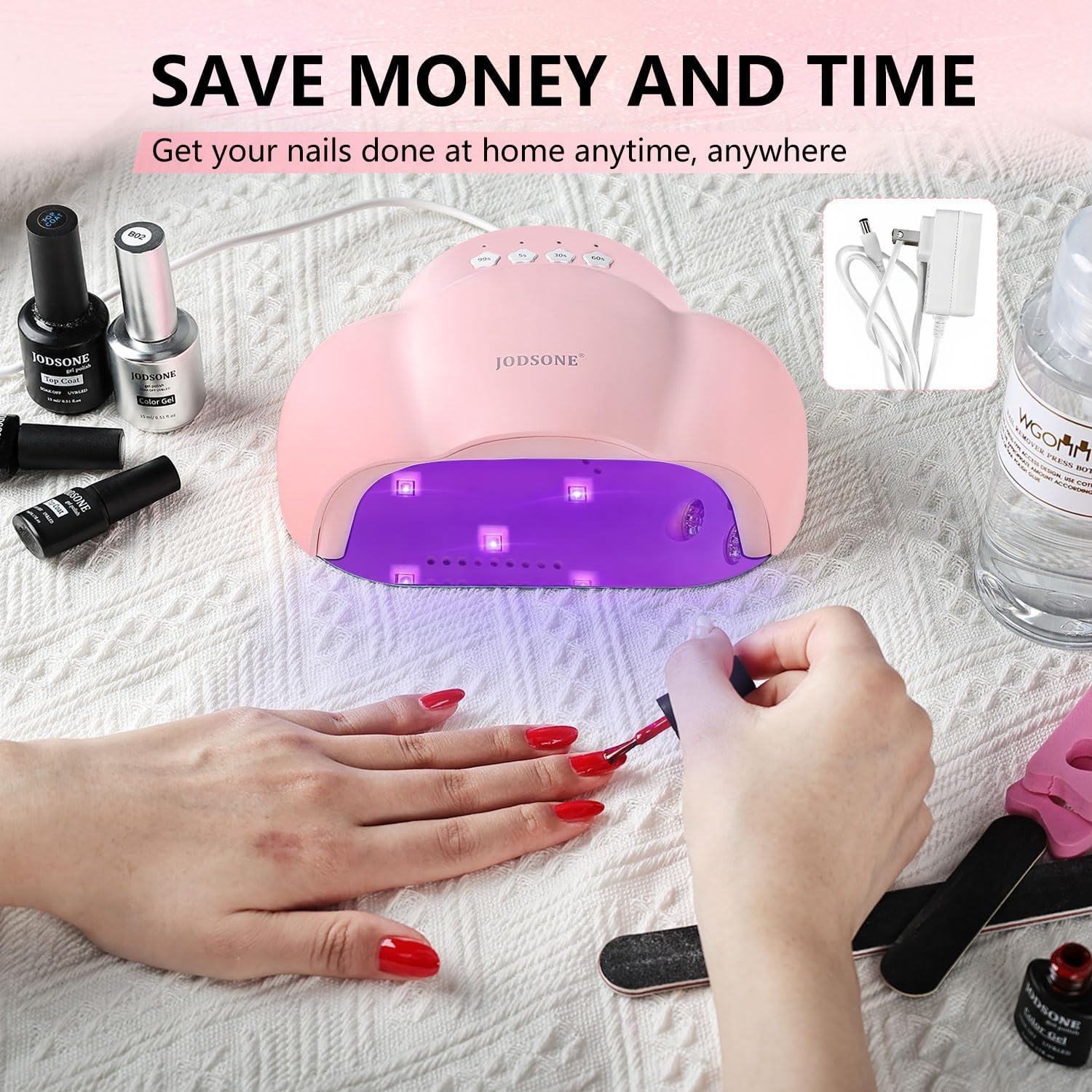 JODSONE Gel U V LED Nail Lamp 120W U V Light for Gel Nails with 45 PCS LED Beads, Nail Light with Automatic Sensor, Suitable for Home and Salon(A001) - view 5