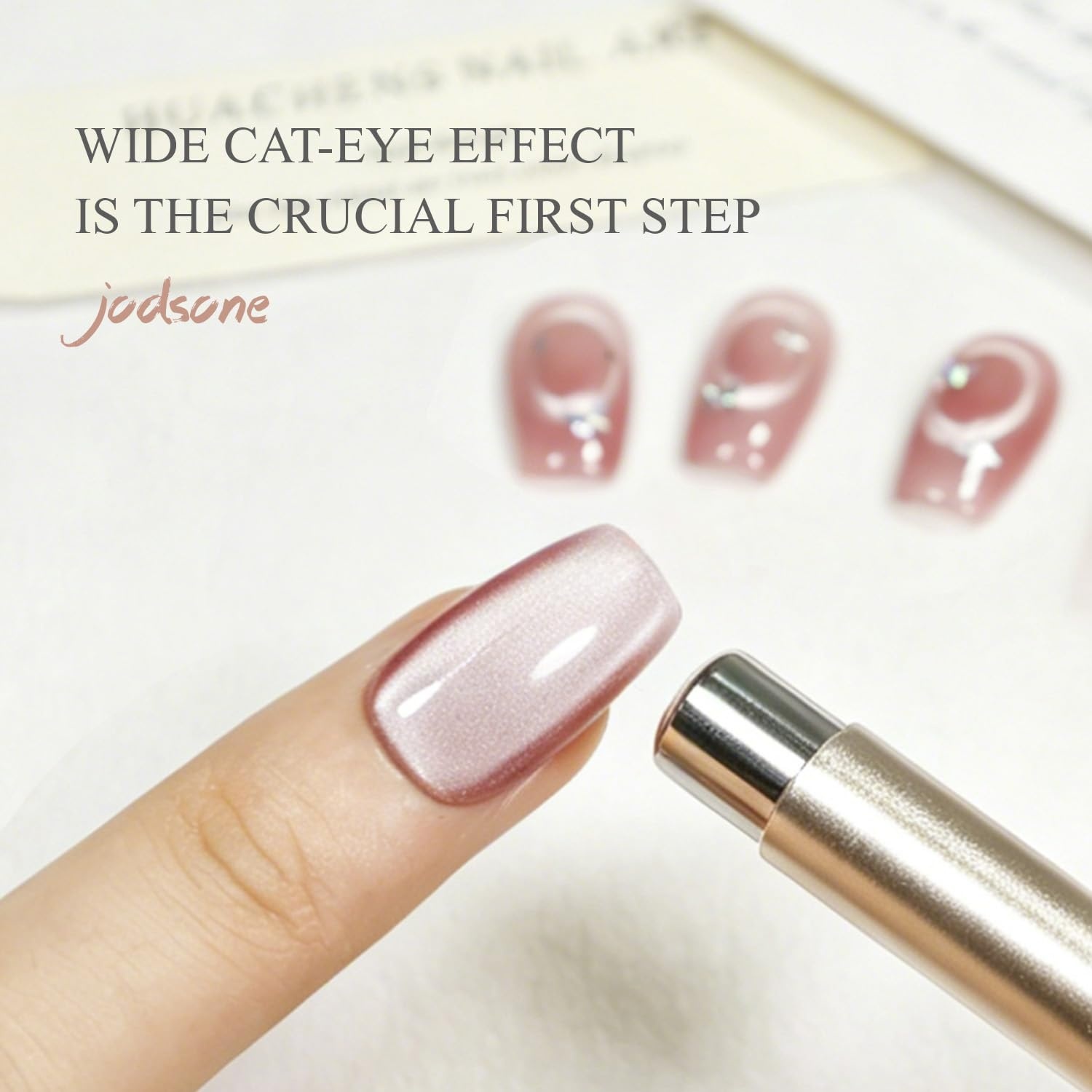 JODSONE 3-in-1 Cat-Eye Magnet Nail Art Tool,Cylindrical & Ball Magnet Pens,Flexible Multi-Effect Magnet for Cat Eye Gel Polish DIY Home Salon(Magnet Only, No Gel Included)(M02) - view 5