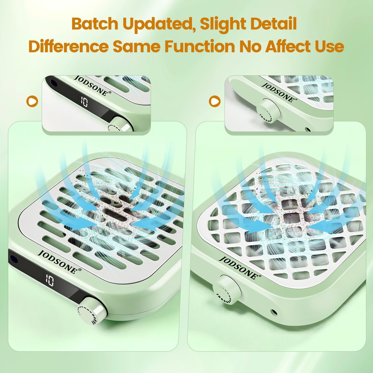 JODSONE Mini Nail Dust Collector PocketSized 6000RPM Powerful Suction Portable Nail Salon with 30 Filters Green(G01) - view 4