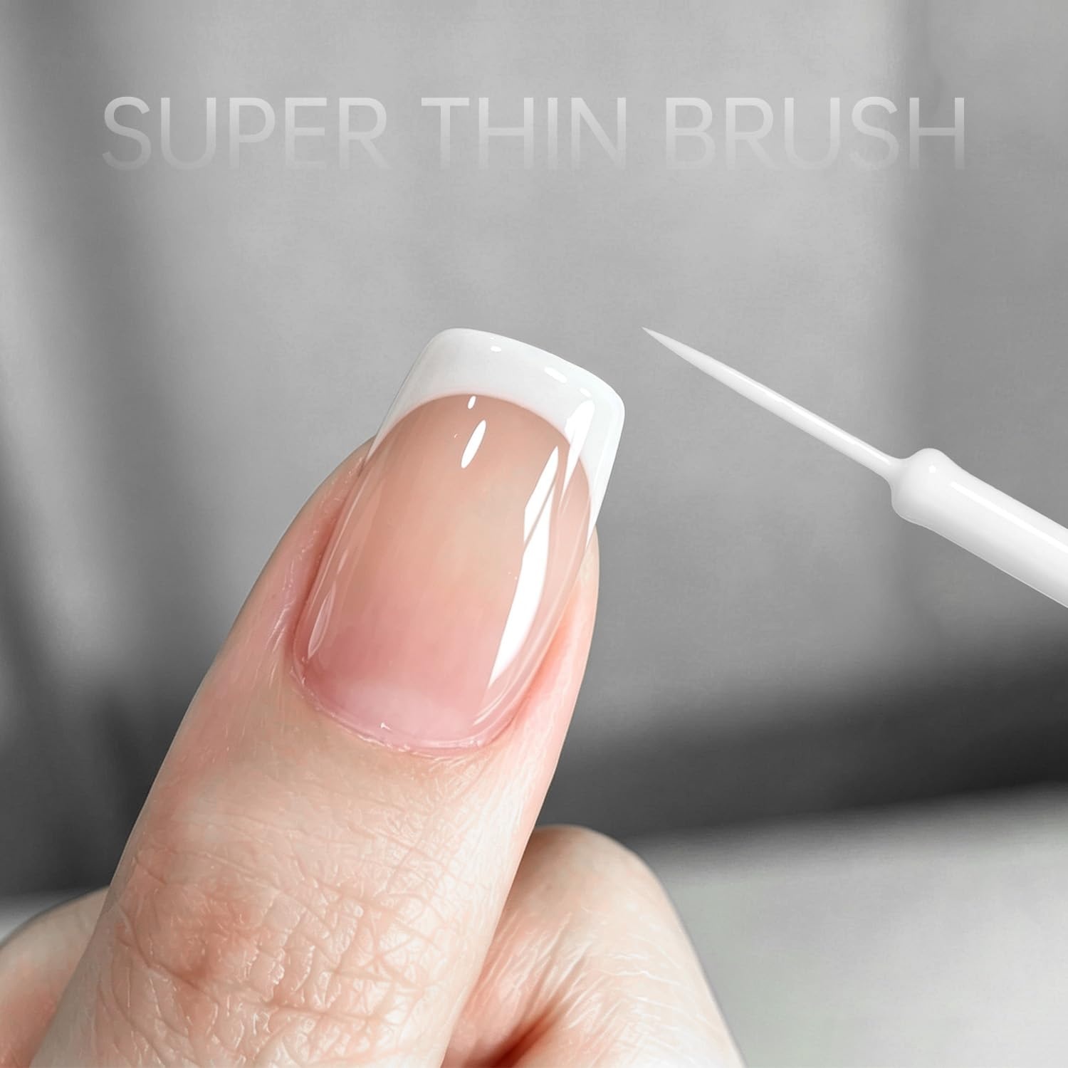 JODSONE White Nail Art Gel Liner, 18ml UV Gel Polish, Thin Brush | Classic White Color Nail Art Polish, French Tip Tool, UV/LED Cure Required, Built-In Thin Brush for DIY Manicure At Home(LMK02) - view 4