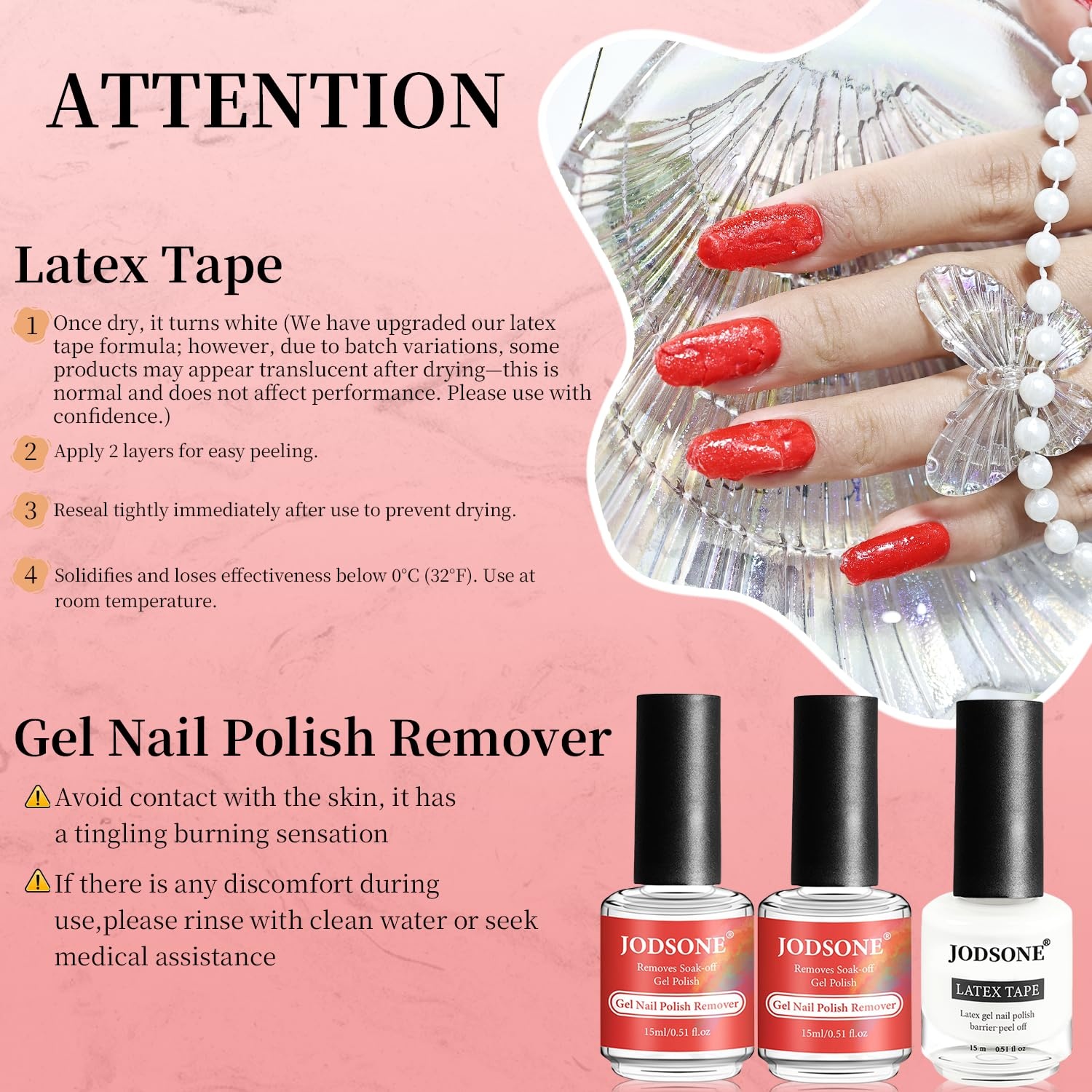 JODSONE 15ML Gel Nail Polish Remover No Need Soaking or Wrapping Gel Remover for Nails 3-5 Minutes Easy And Quick(A02) - view 8