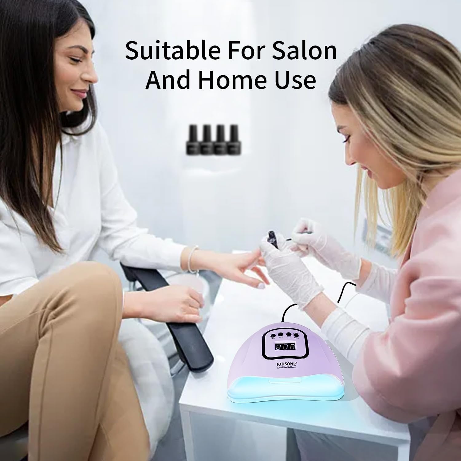 JODSONE Pink U V Nail Lamp for Gel Nail Polish Manicure Light with 4 Timers & Automatic Sensor Nail Dryer Curing LED Light(M5M-Purple) - view 7