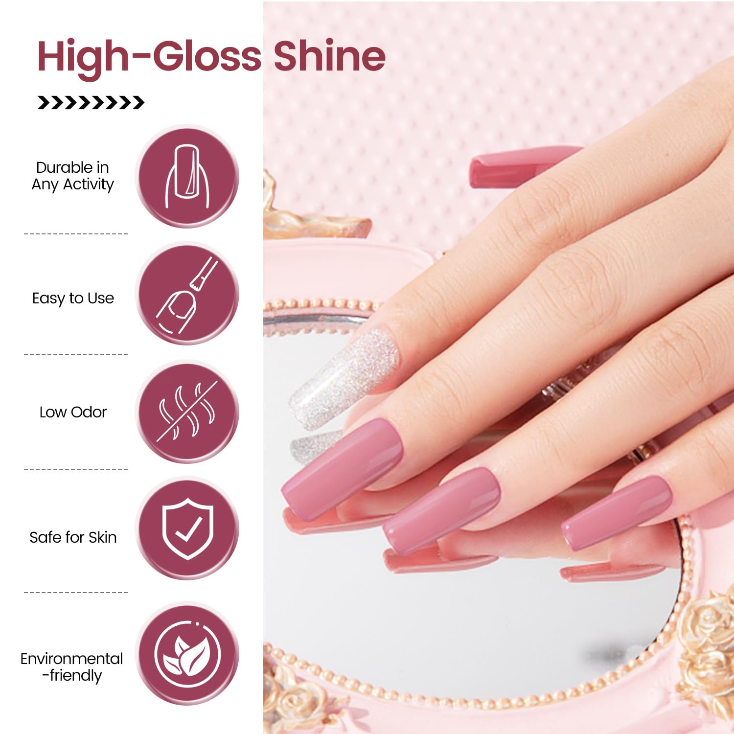 JODSONE Gel Nail Polish Dark Green 10ml Gel Polish Nail Gift Soak Off U V LED Nail Lamp Art Manicure Salon DIY Home for Women Girls(B05) - view 5