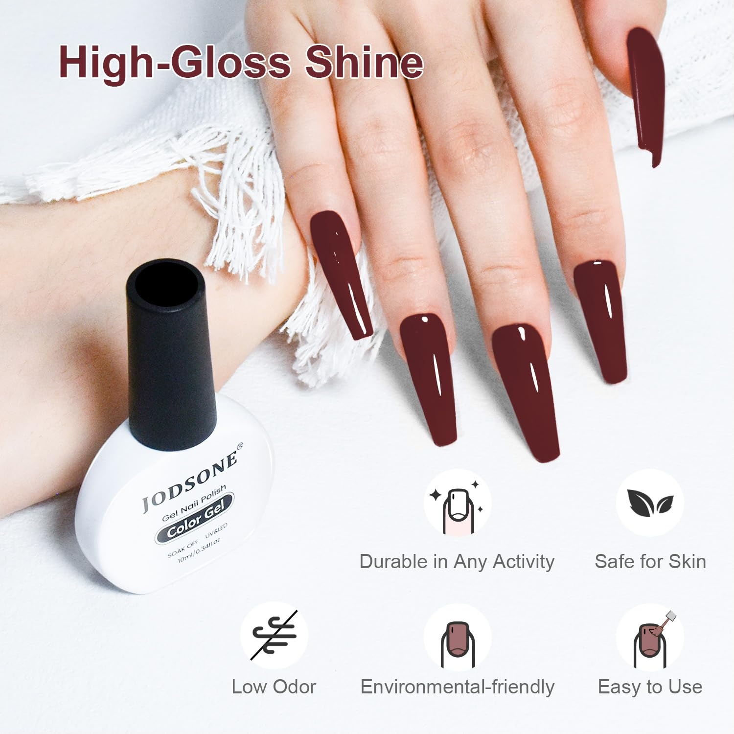 JODSONE Gel Nail Polish Dark Green 10ml Gel Polish Nail Gift Soak Off U V LED Nail Lamp Art Manicure Salon DIY Home for Women Girls(B38) - view 5