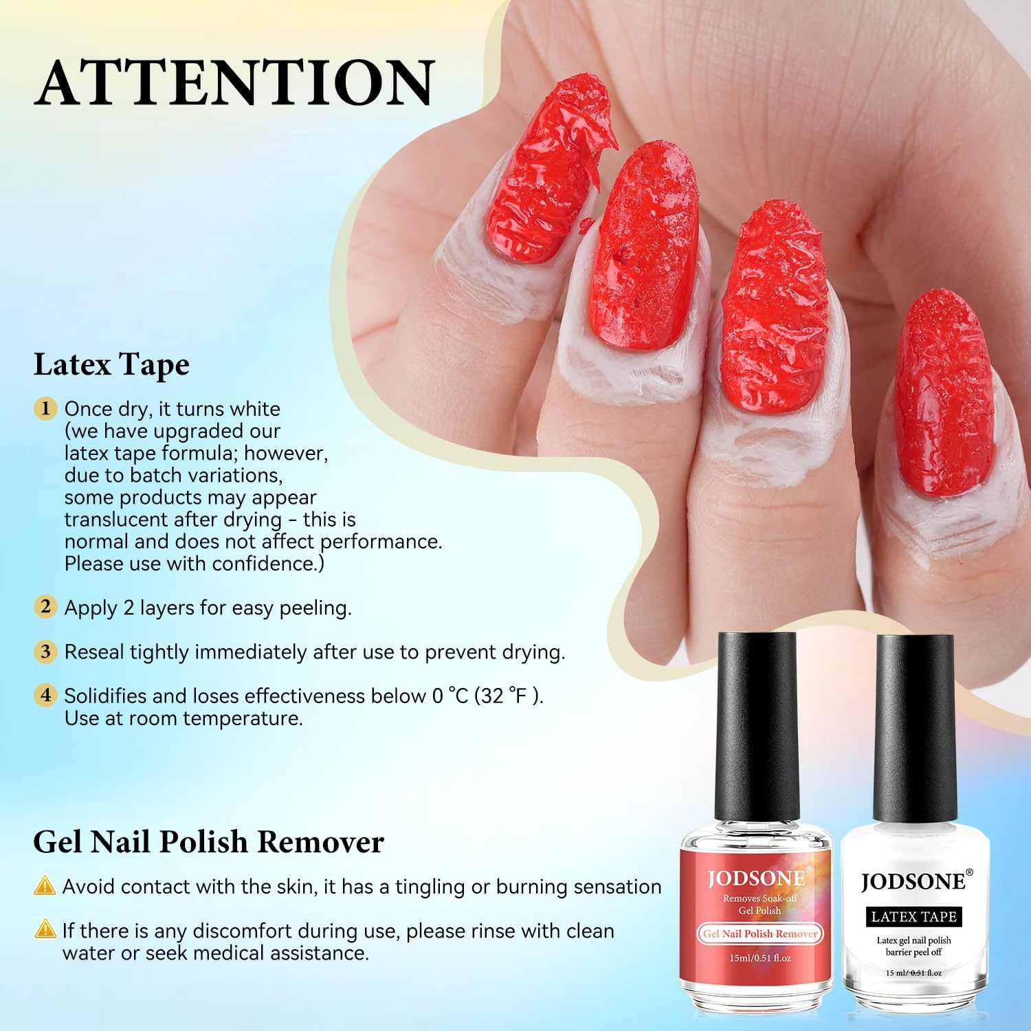JODSONE 15ML Gel Nail Polish Remover No Need Soaking or Wrapping Gel Remover for Nails 3-5 Minutes Easy And Quick(A07) - view 6