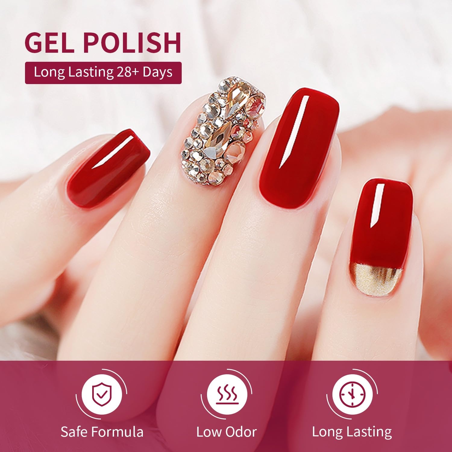 JODSONE 10ml 6 Colors Jelly Gel Nail Polish Set Ocean Blue Turquoise Gel Polish with Crystal Long Lasting All Seasons Need U V Lamp(B518-545-546-547-548-562) - view 3