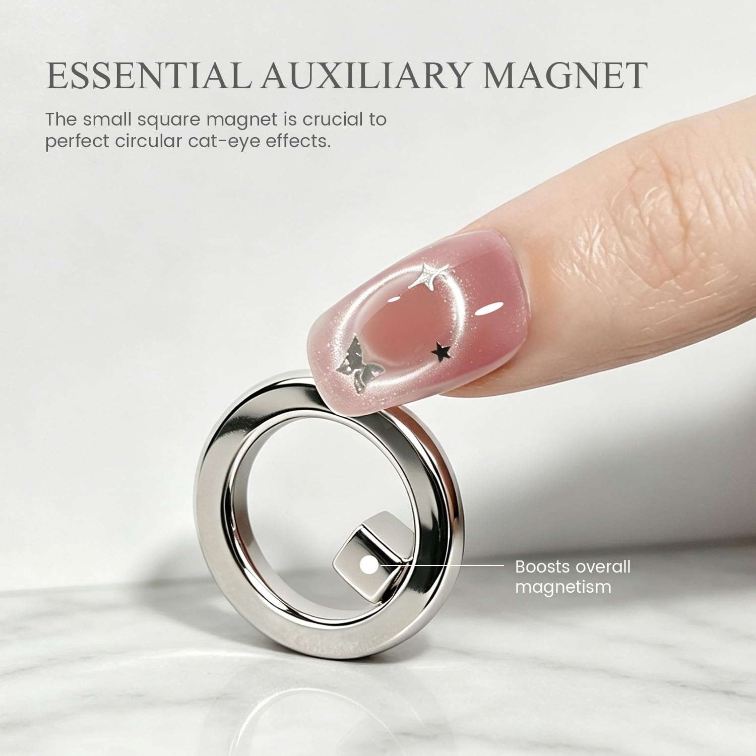 JODSONE 3-in-1 Cat-Eye Magnet Nail Art Tool,Cylindrical & Ball Magnet Pens,Flexible Multi-Effect Magnet for Cat Eye Gel Polish DIY Home Salon(Magnet Only, No Gel Included)(M01) - view 2